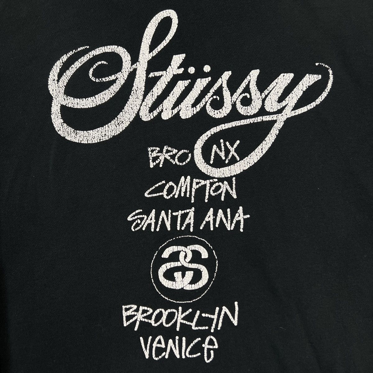 Stussy Stussy Hoodie World Tour Faded Thrashed Hooded Sweatshirt Size US M / EU 48-50 / 2 - 2 Thumbnail