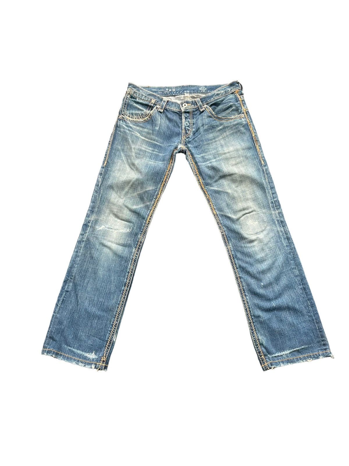 Japanese Brand Vintage Japanese Brand Distresed Rework Denim Size 34" / US 12 / IT 48 - 1 Thumbnail