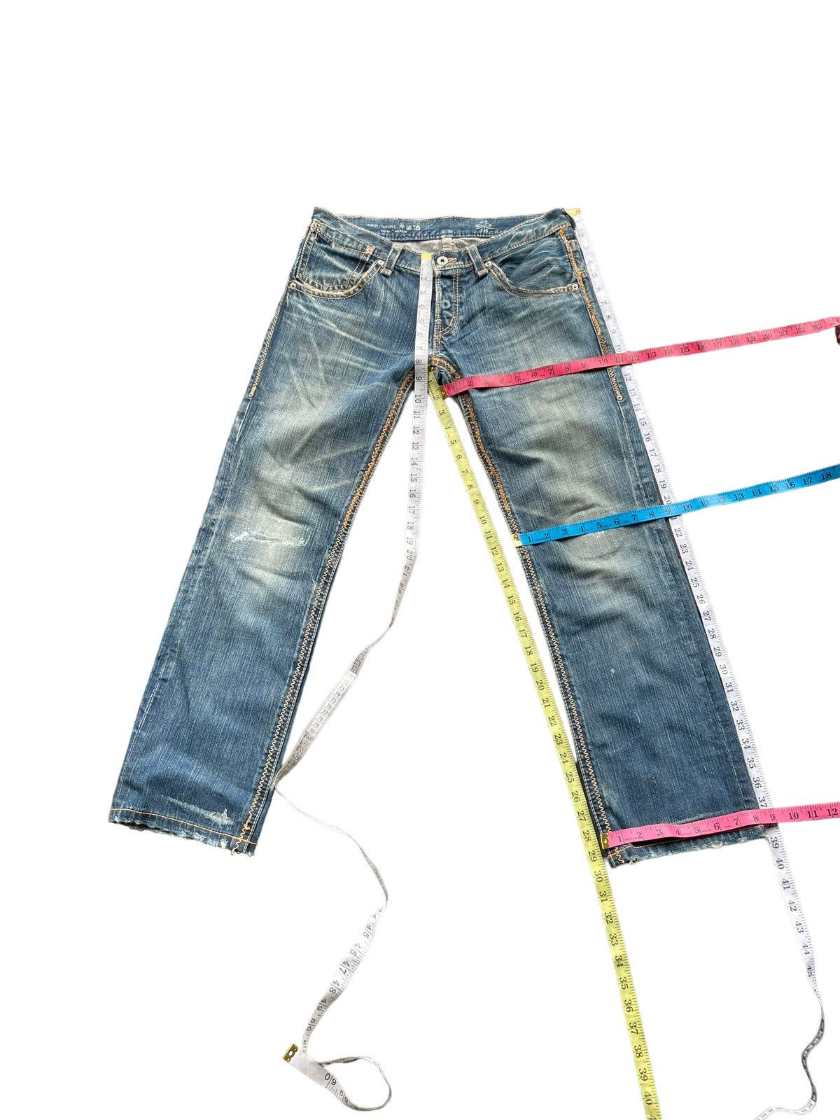 Japanese Brand Vintage Japanese Brand Distresed Rework Denim Size 34" / US 12 / IT 48 - 22 Thumbnail