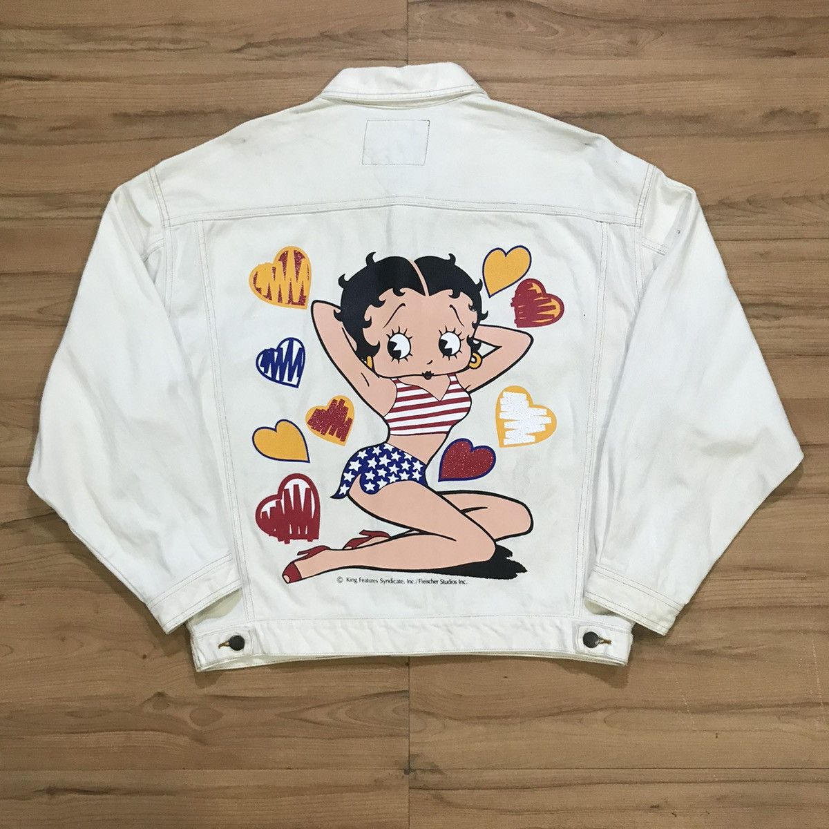 Vintage Vintage Betty Boop king features syndicate Denim Jacket Size US L / EU 52-54 / 3 - 1 Thumbnail
