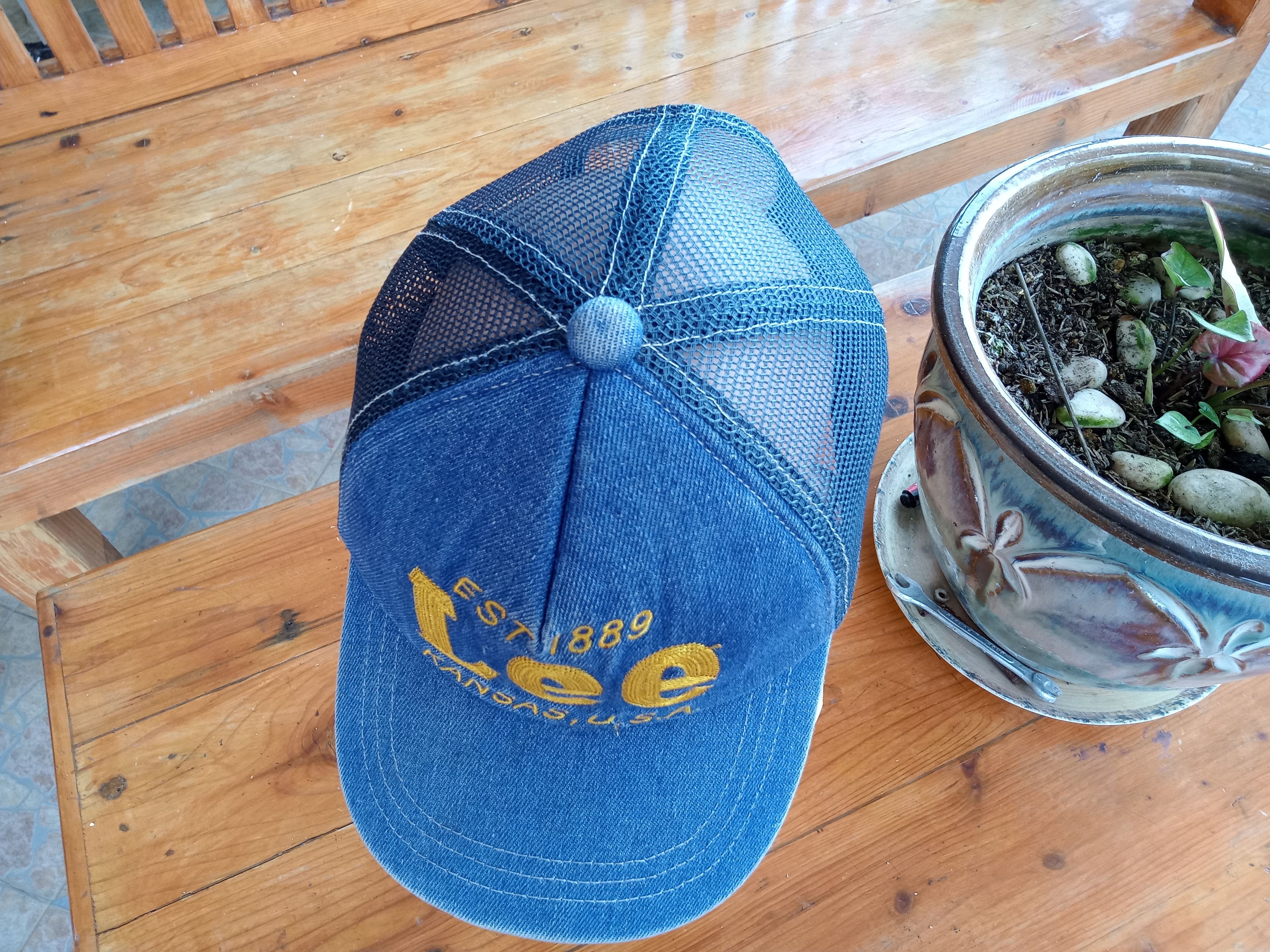 Lee Vintage Lee Kansas USA Denim Trucker Hats Size ONE SIZE - 10 Thumbnail