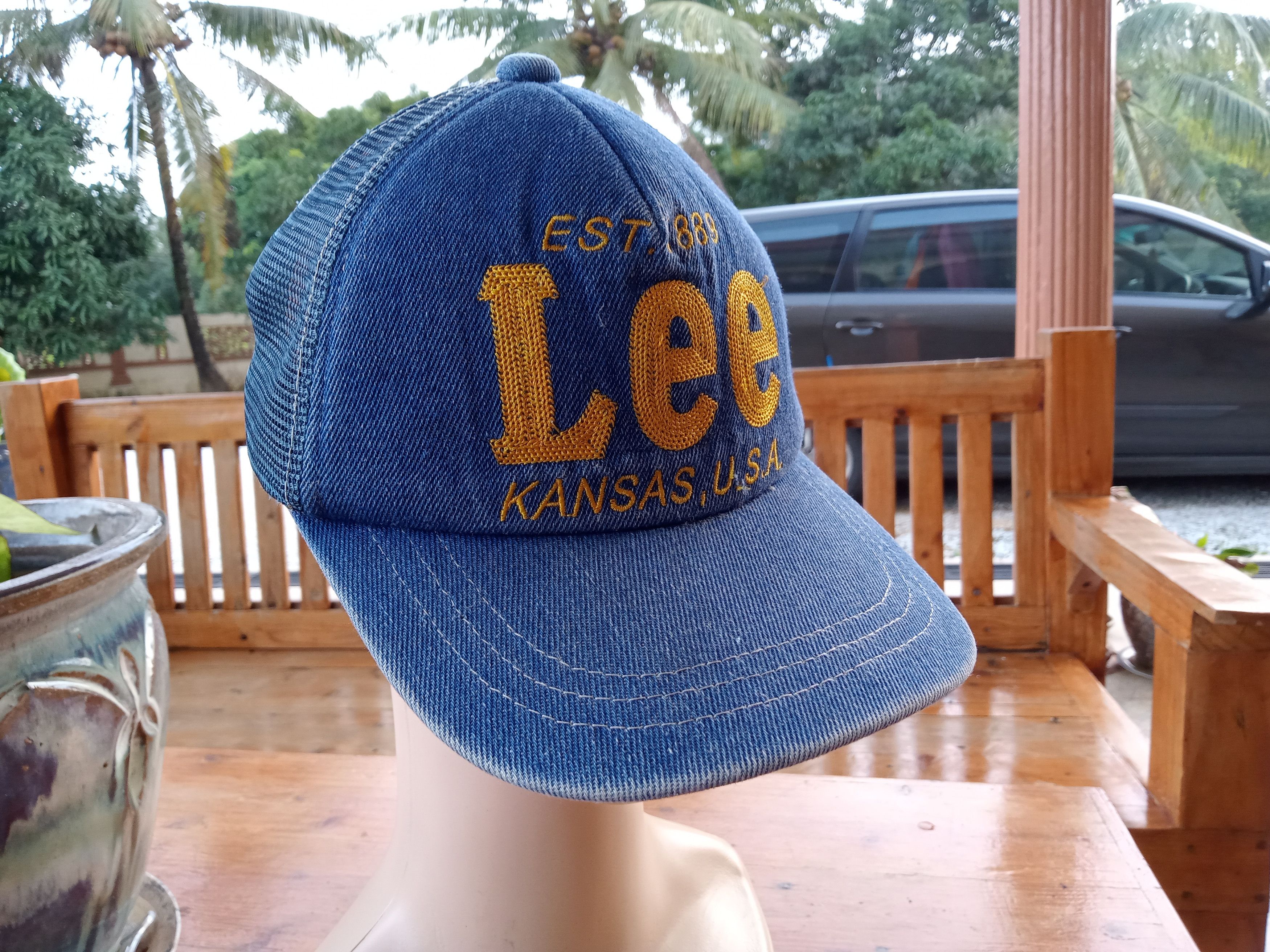 Lee Vintage Lee Kansas USA Denim Trucker Hats Size ONE SIZE - 19 Thumbnail