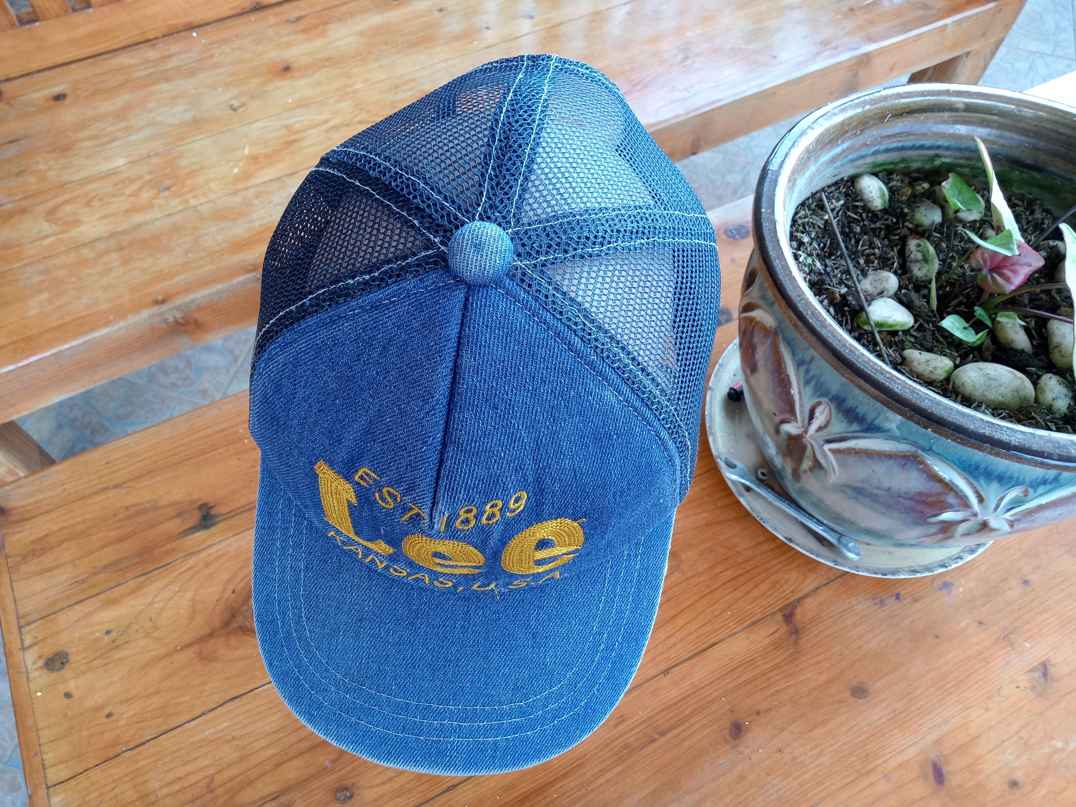 Lee Vintage Lee Kansas USA Denim Trucker Hats Size ONE SIZE - 9 Thumbnail
