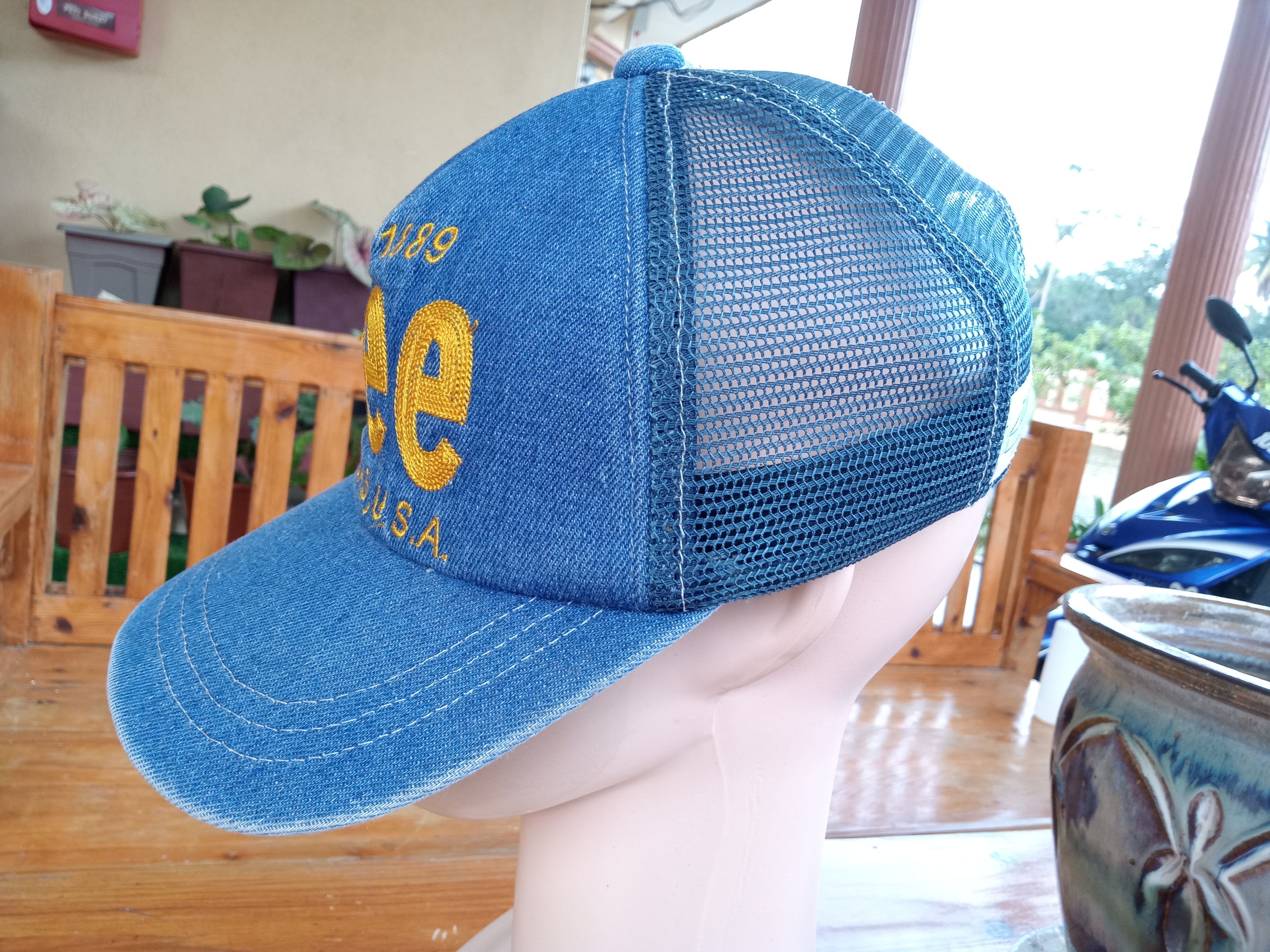 Lee Vintage Lee Kansas USA Denim Trucker Hats Size ONE SIZE - 4 Thumbnail