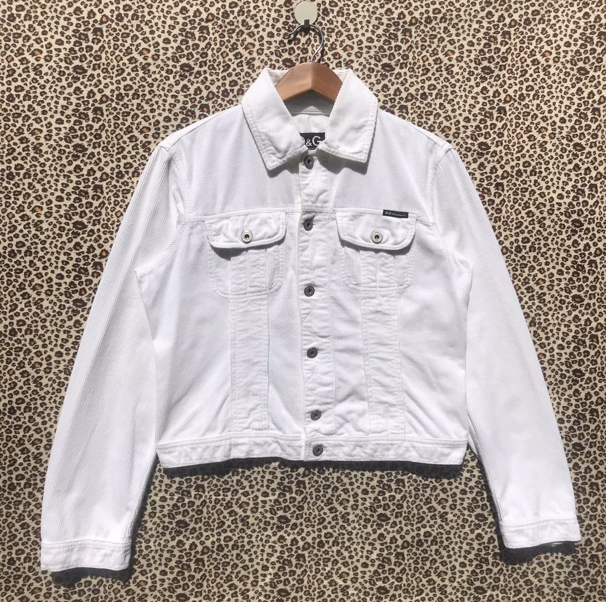 Designer × Dolce & Gabbana × Vintage Vintage Dolce & Gabbana Corduroy Jacket White Size S / US 4 / IT 40 - 1 Thumbnail