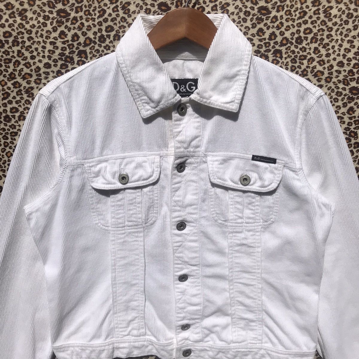 Designer × Dolce & Gabbana × Vintage Vintage Dolce & Gabbana Corduroy Jacket White Size S / US 4 / IT 40 - 6 Thumbnail