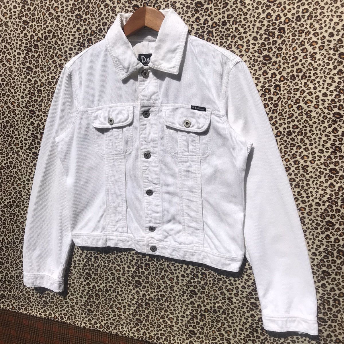 Designer × Dolce & Gabbana × Vintage Vintage Dolce & Gabbana Corduroy Jacket White Size S / US 4 / IT 40 - 4 Thumbnail