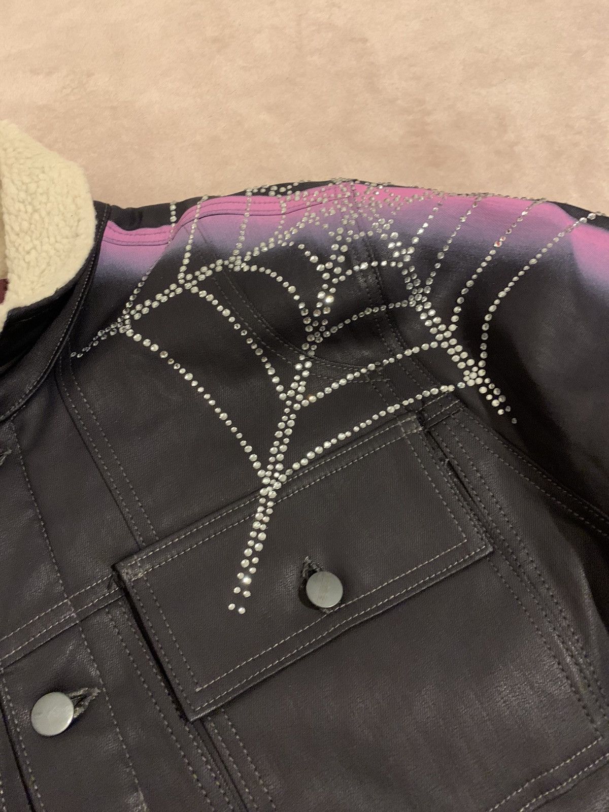 Sp5der Spider Worldwide SP5DER Mens Trucker Jacket Size US L / EU 52-54 / 3 - 9 Thumbnail