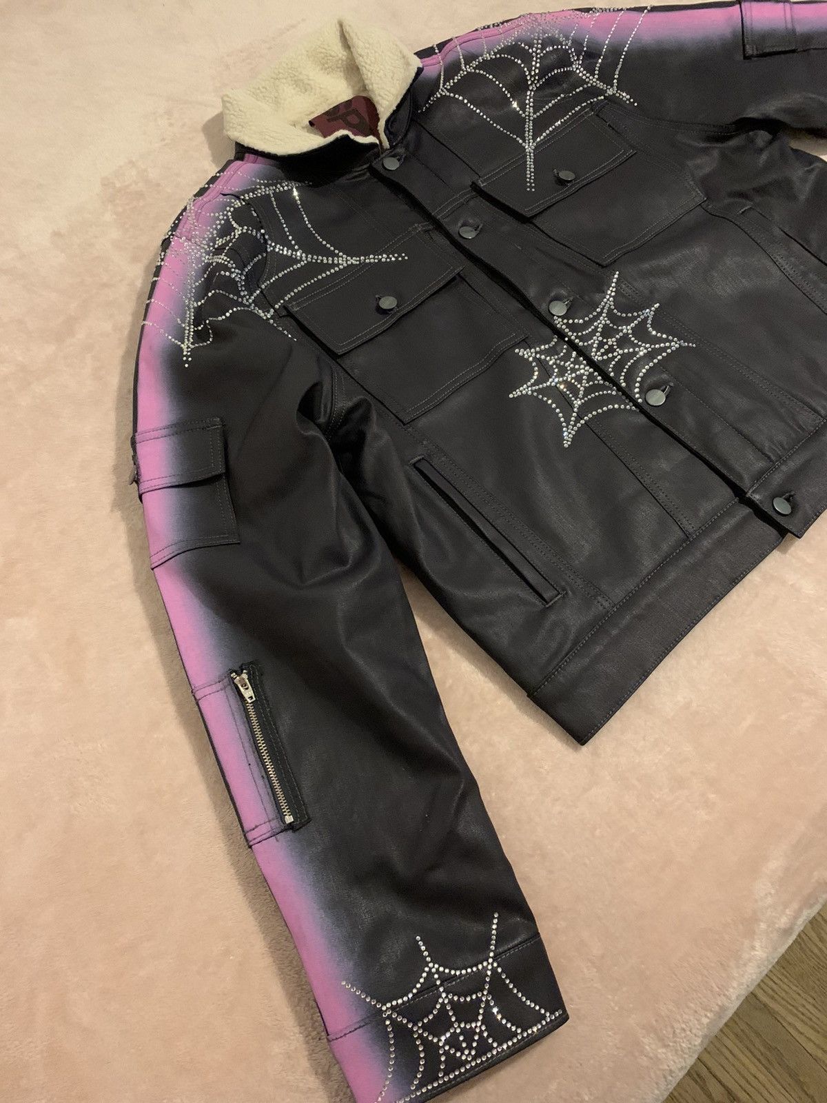 Sp5der Spider Worldwide SP5DER Mens Trucker Jacket Size US L / EU 52-54 / 3 - 6 Thumbnail