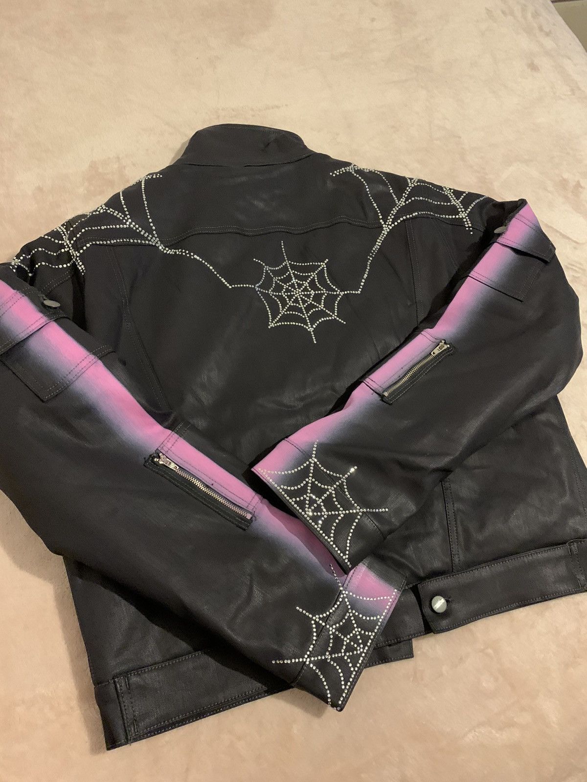 Sp5der Spider Worldwide SP5DER Mens Trucker Jacket Size US L / EU 52-54 / 3 - 10 Thumbnail