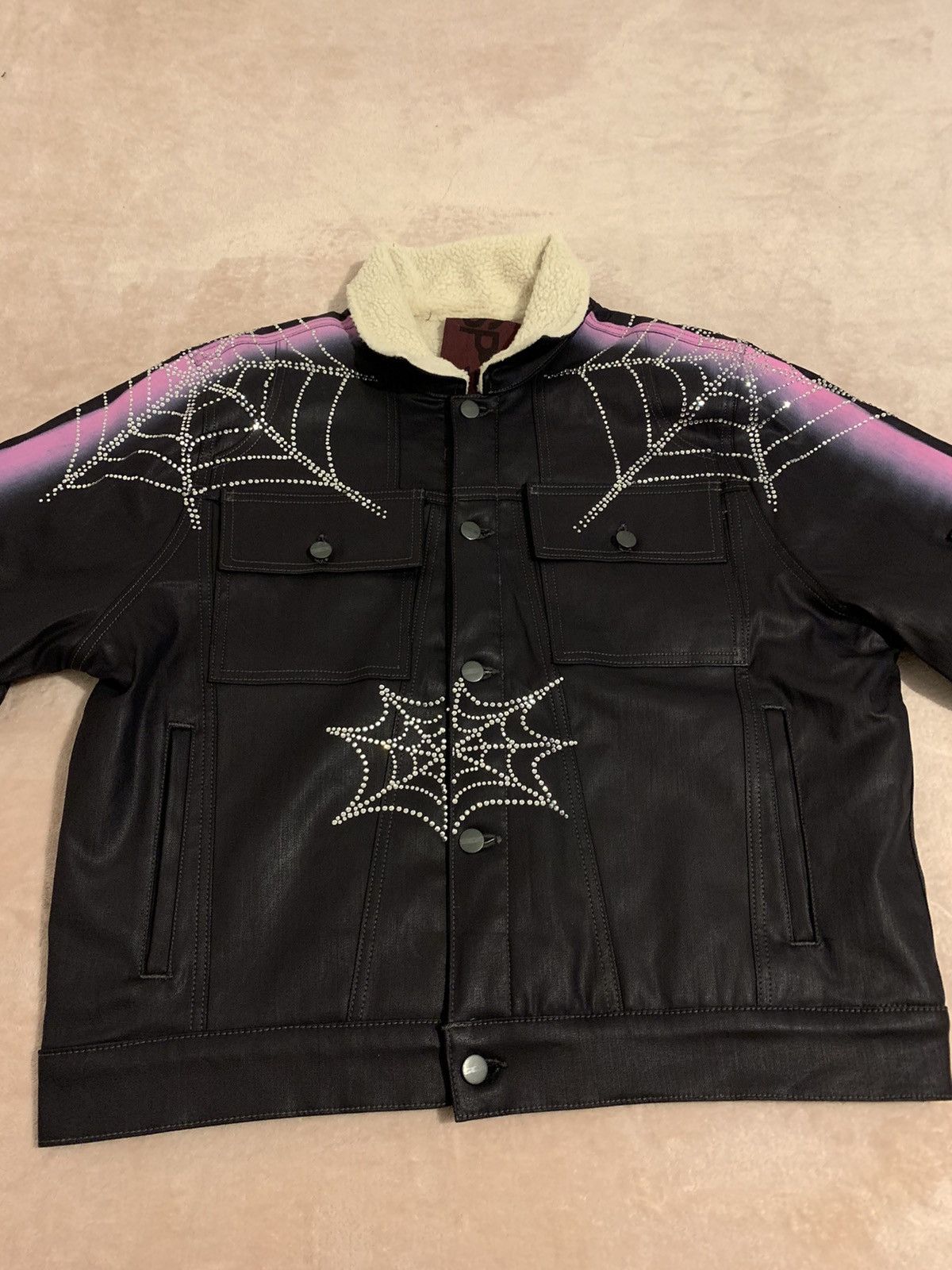 Sp5der Spider Worldwide SP5DER Mens Trucker Jacket Size US L / EU 52-54 / 3 - 5 Thumbnail