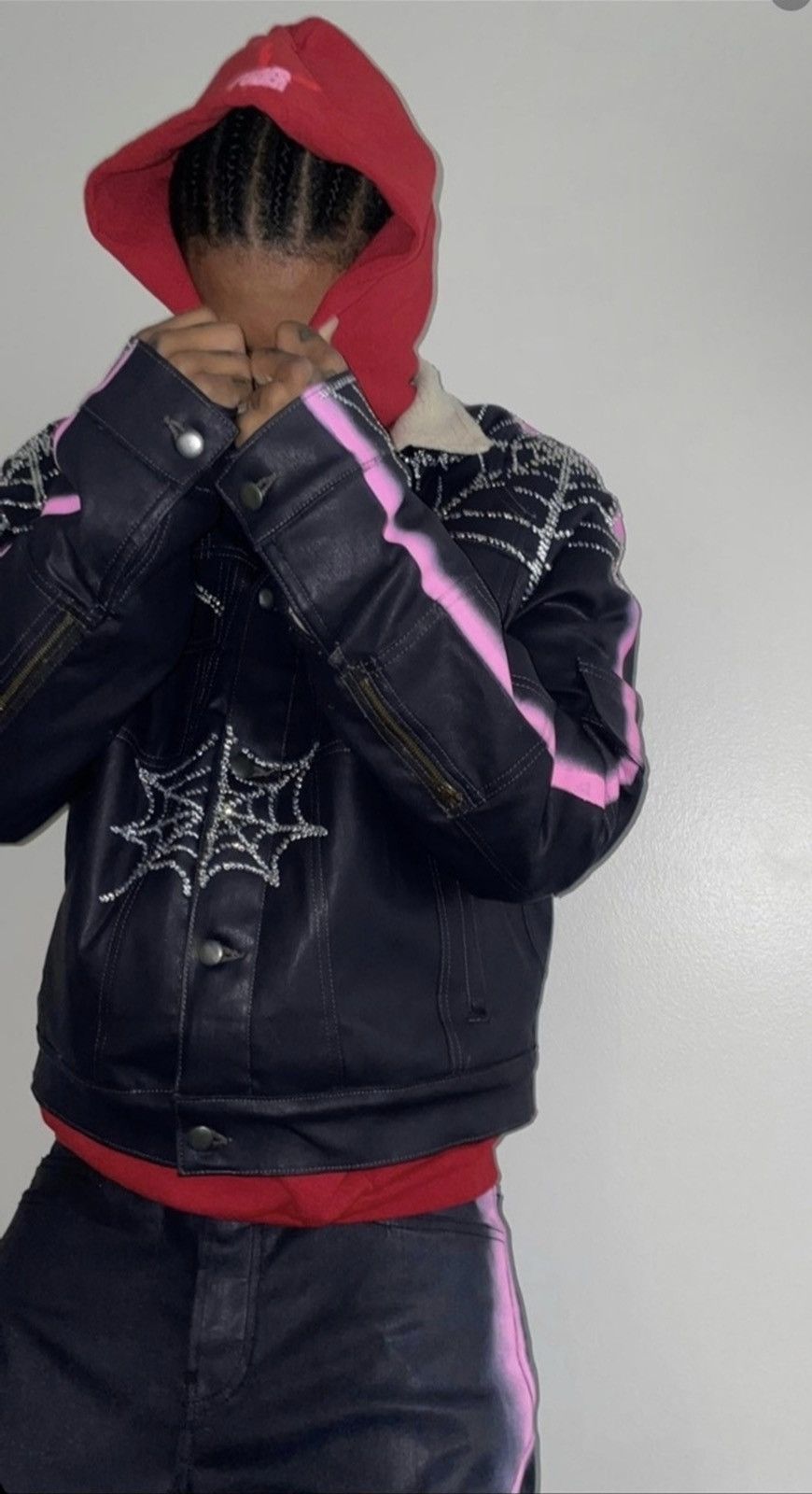 Sp5der Spider Worldwide SP5DER Mens Trucker Jacket Size US L / EU 52-54 / 3 - 3 Thumbnail