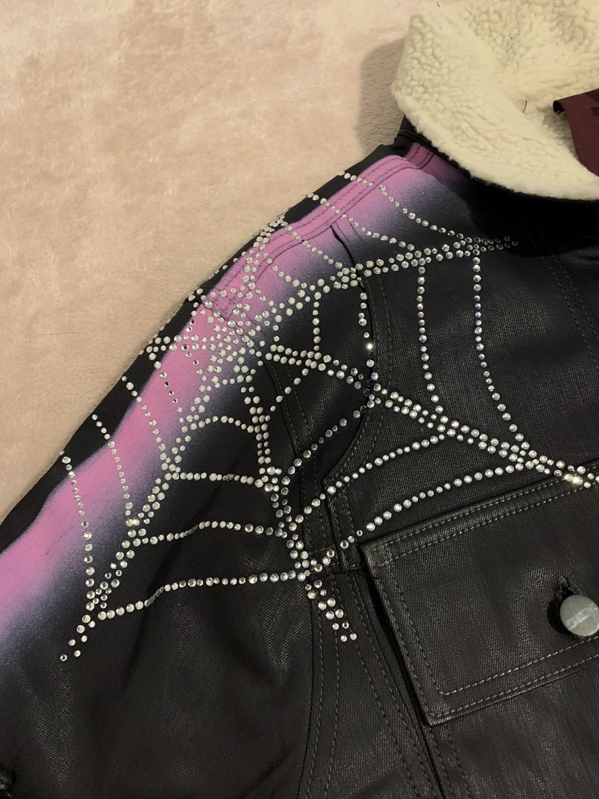 Sp5der Spider Worldwide SP5DER Mens Trucker Jacket Size US L / EU 52-54 / 3 - 8 Thumbnail