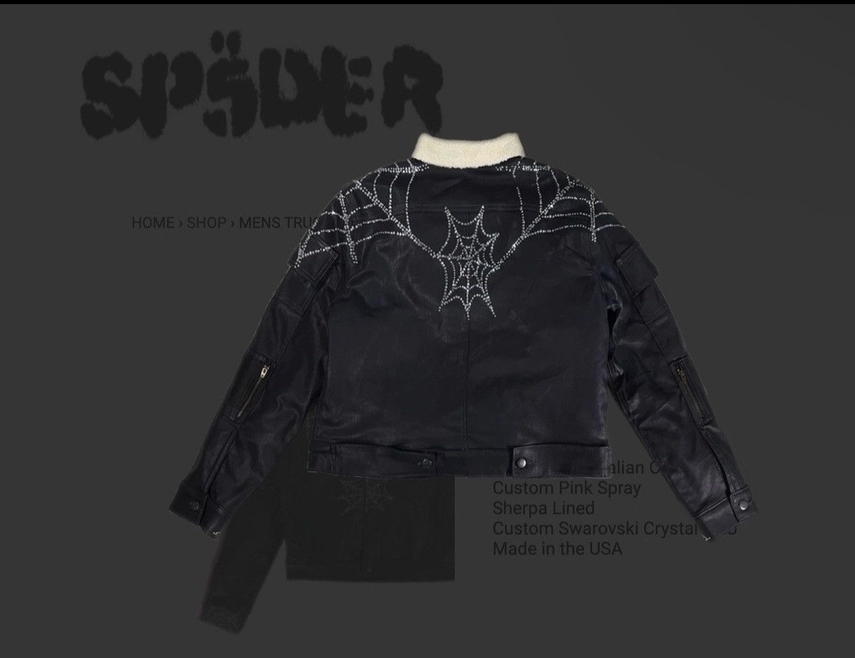 Sp5der Spider Worldwide SP5DER Mens Trucker Jacket Size US L / EU 52-54 / 3 - 2 Thumbnail