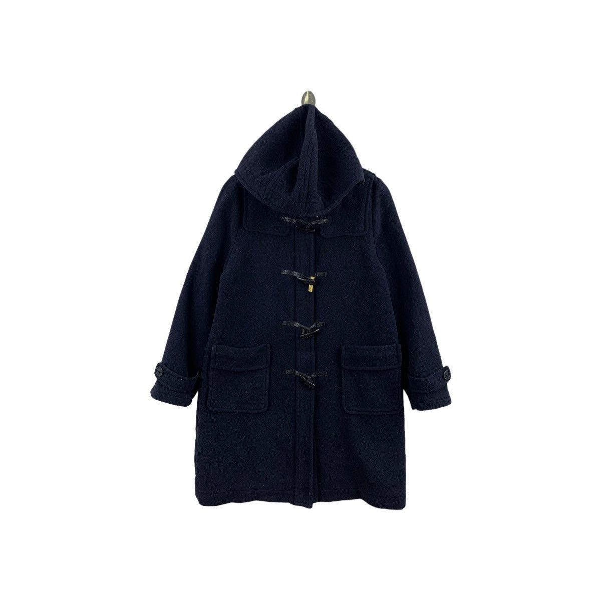 00s japanese label duffel coat hoodie