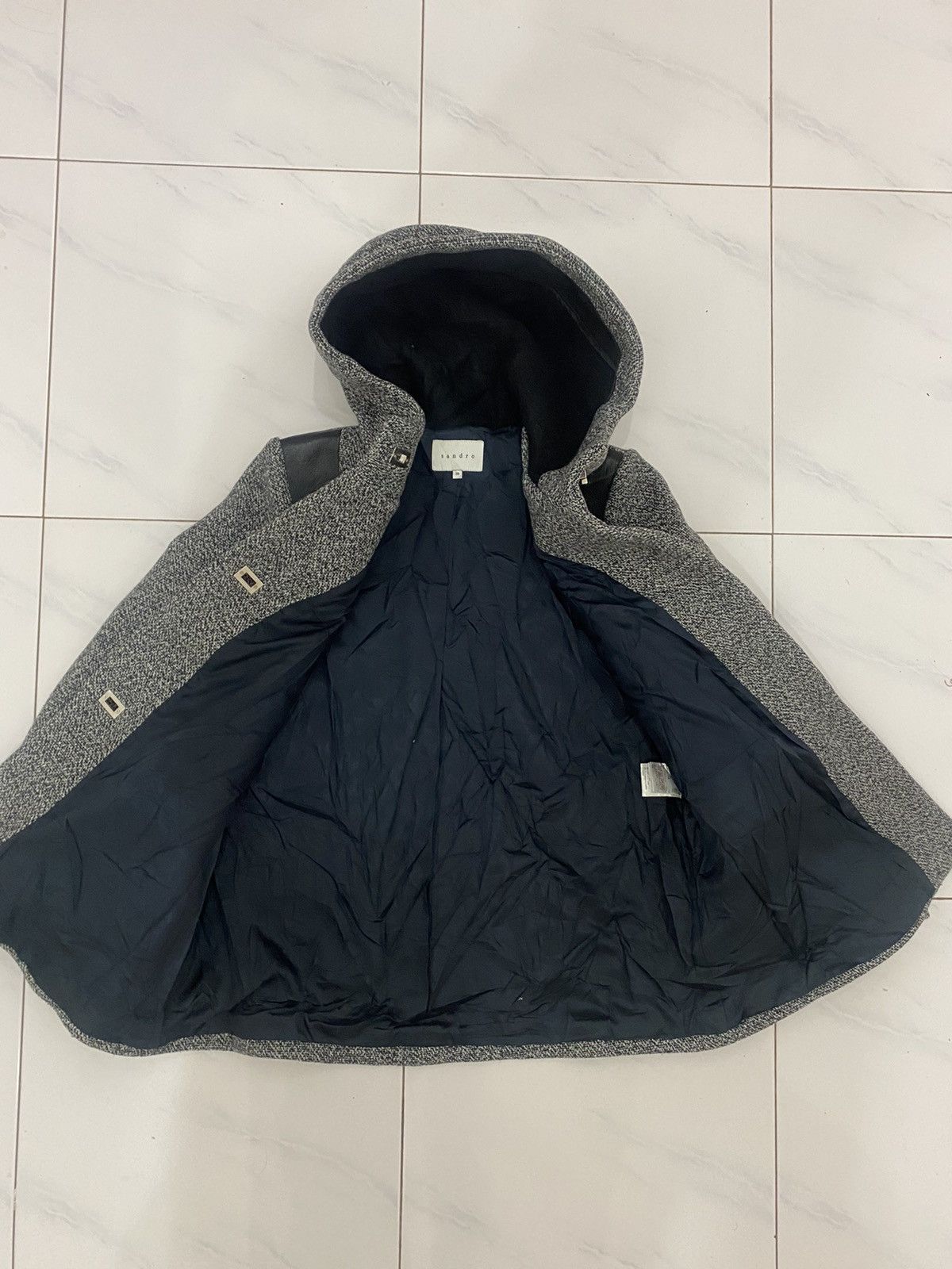Sandro Sandro Coat Leather Hoodie Jacket Size XS / US 0-2 / IT 36-38 - 8 Thumbnail