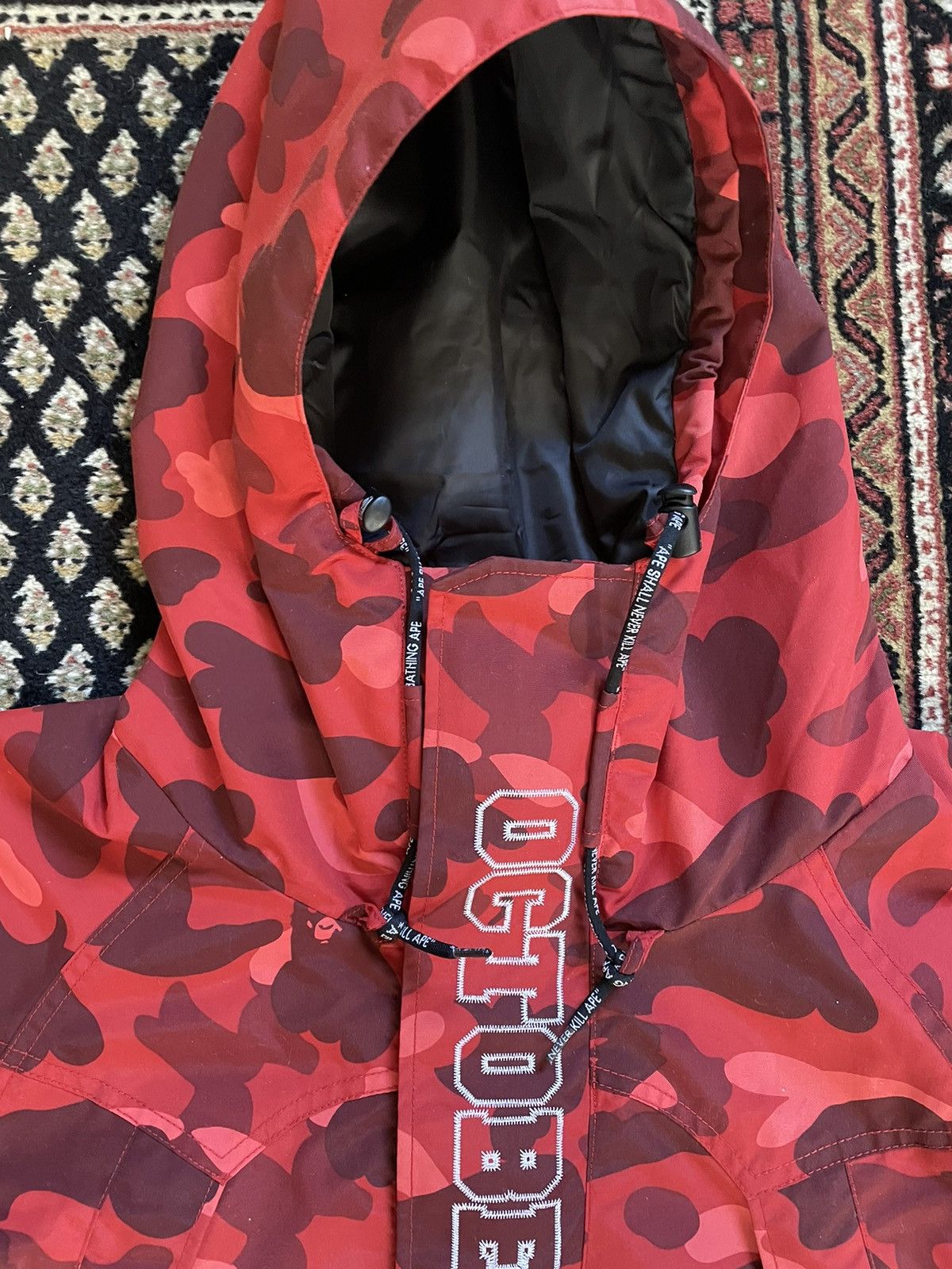 Bape × October's Very Own BAPE X OVO red camo jacket Size US L / EU 52-54 / 3 - 7 Thumbnail
