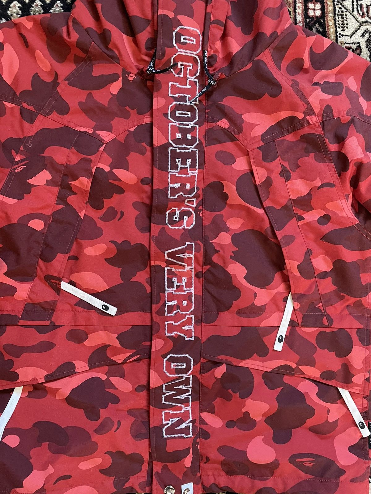 Bape × October's Very Own BAPE X OVO red camo jacket Size US L / EU 52-54 / 3 - 4 Thumbnail