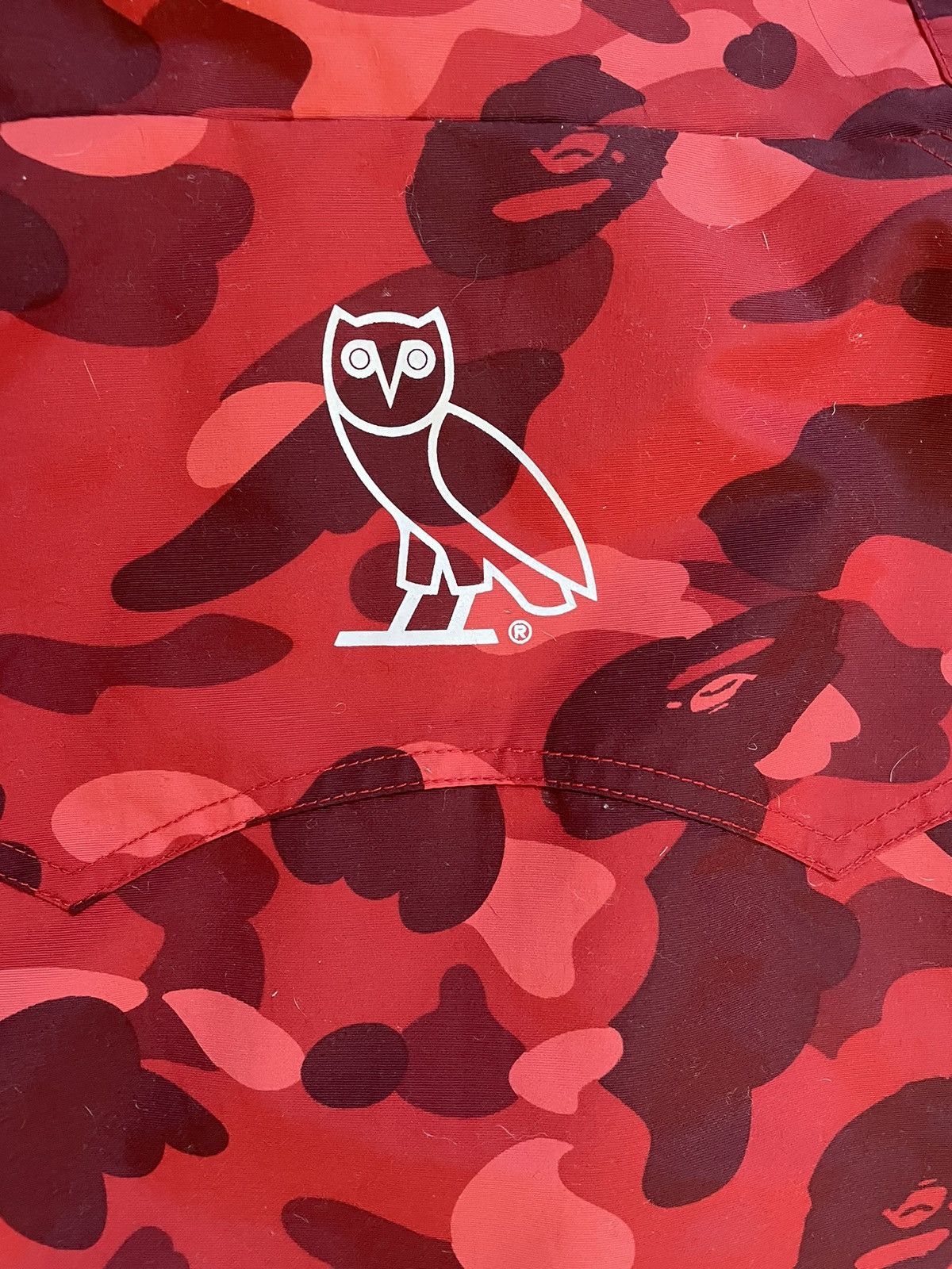 Bape × October's Very Own BAPE X OVO red camo jacket Size US L / EU 52-54 / 3 - 8 Thumbnail