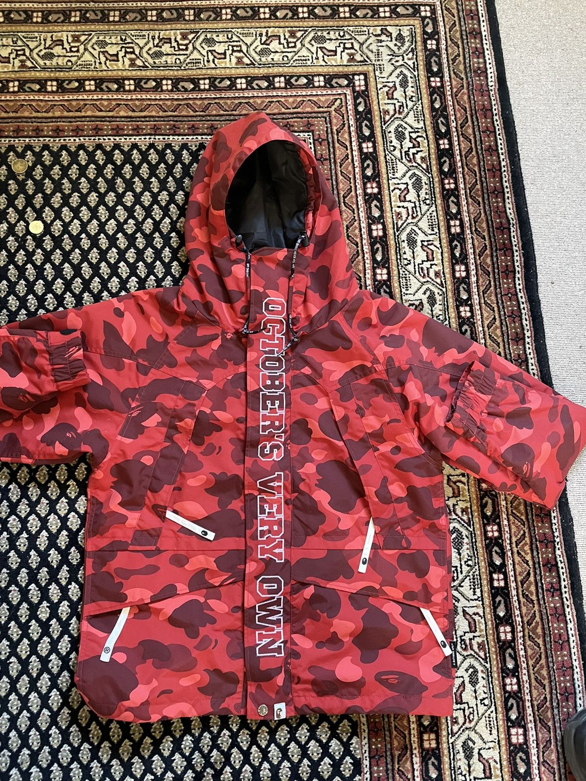 Bape × October's Very Own BAPE X OVO red camo jacket Size US L / EU 52-54 / 3 - 2 Thumbnail