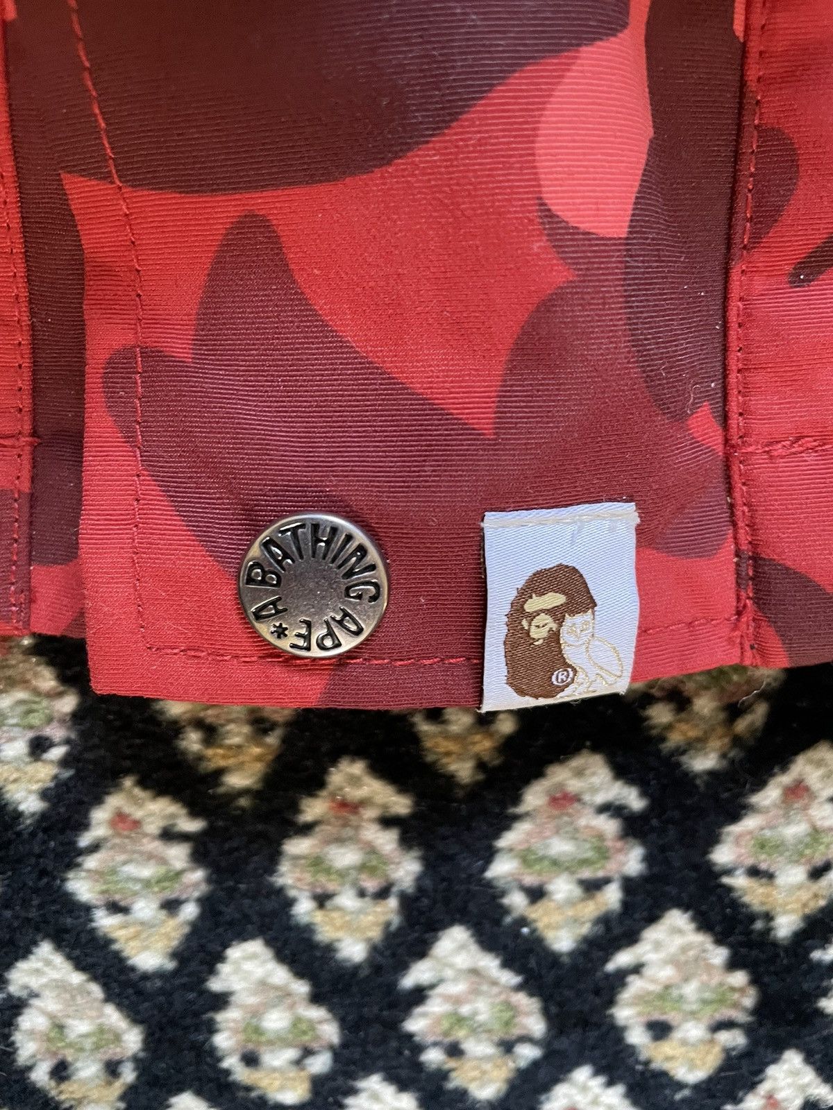 Bape × October's Very Own BAPE X OVO red camo jacket Size US L / EU 52-54 / 3 - 5 Thumbnail
