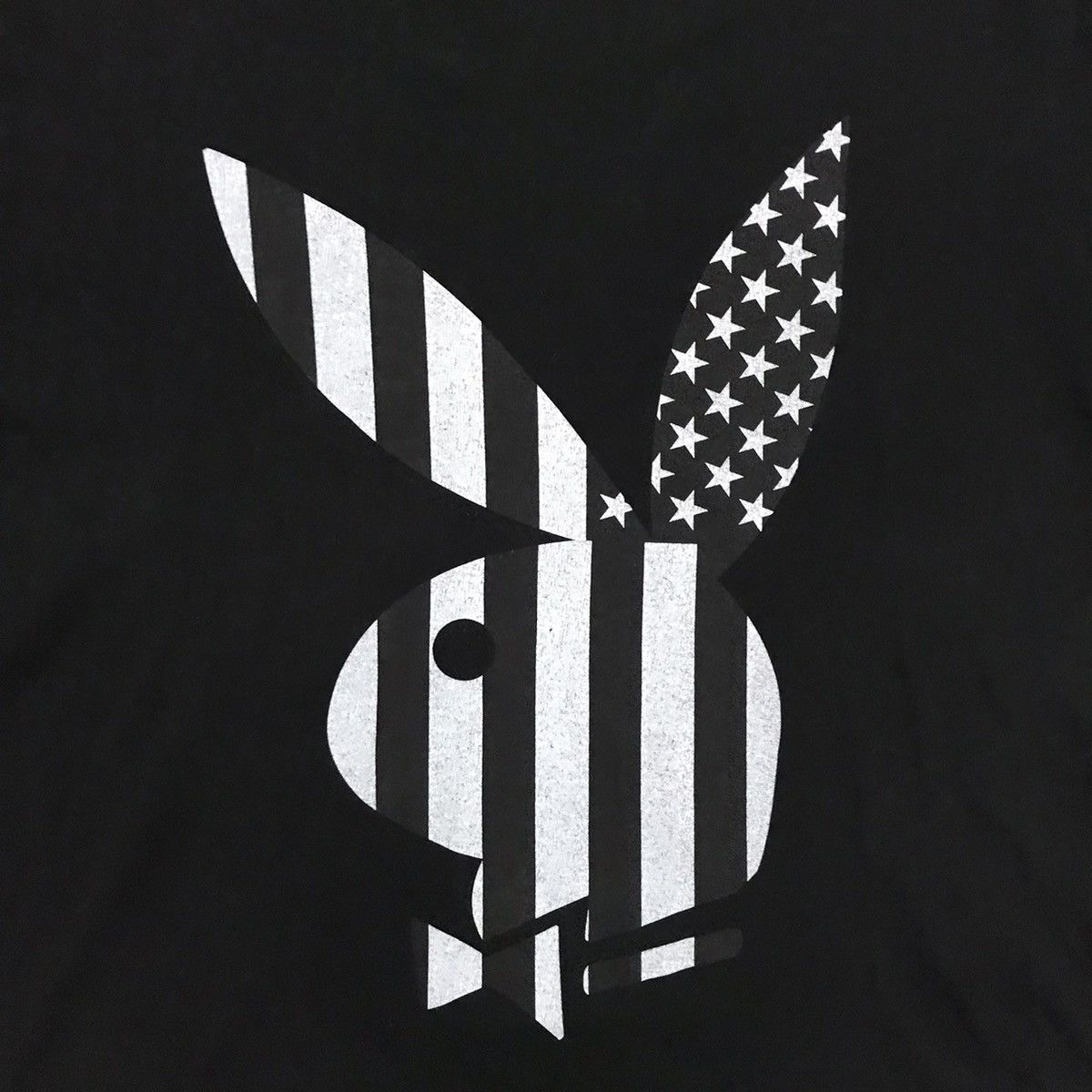 Playboy × Vintage Vintage Playboy Tee USA Flag Bunny Big Print Size US L / EU 52-54 / 3 - 3 Thumbnail