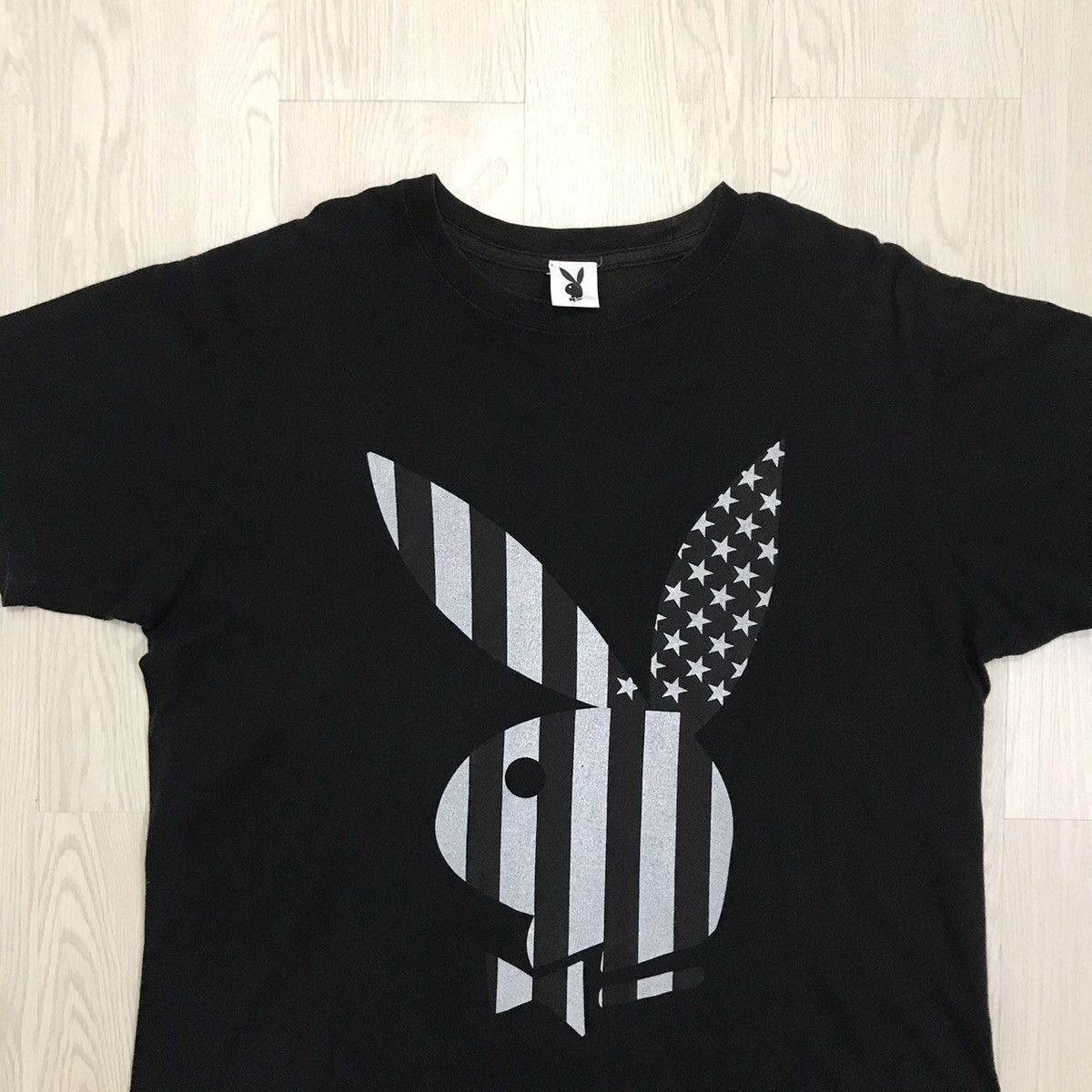 Playboy × Vintage Vintage Playboy Tee USA Flag Bunny Big Print Size US L / EU 52-54 / 3 - 2 Thumbnail