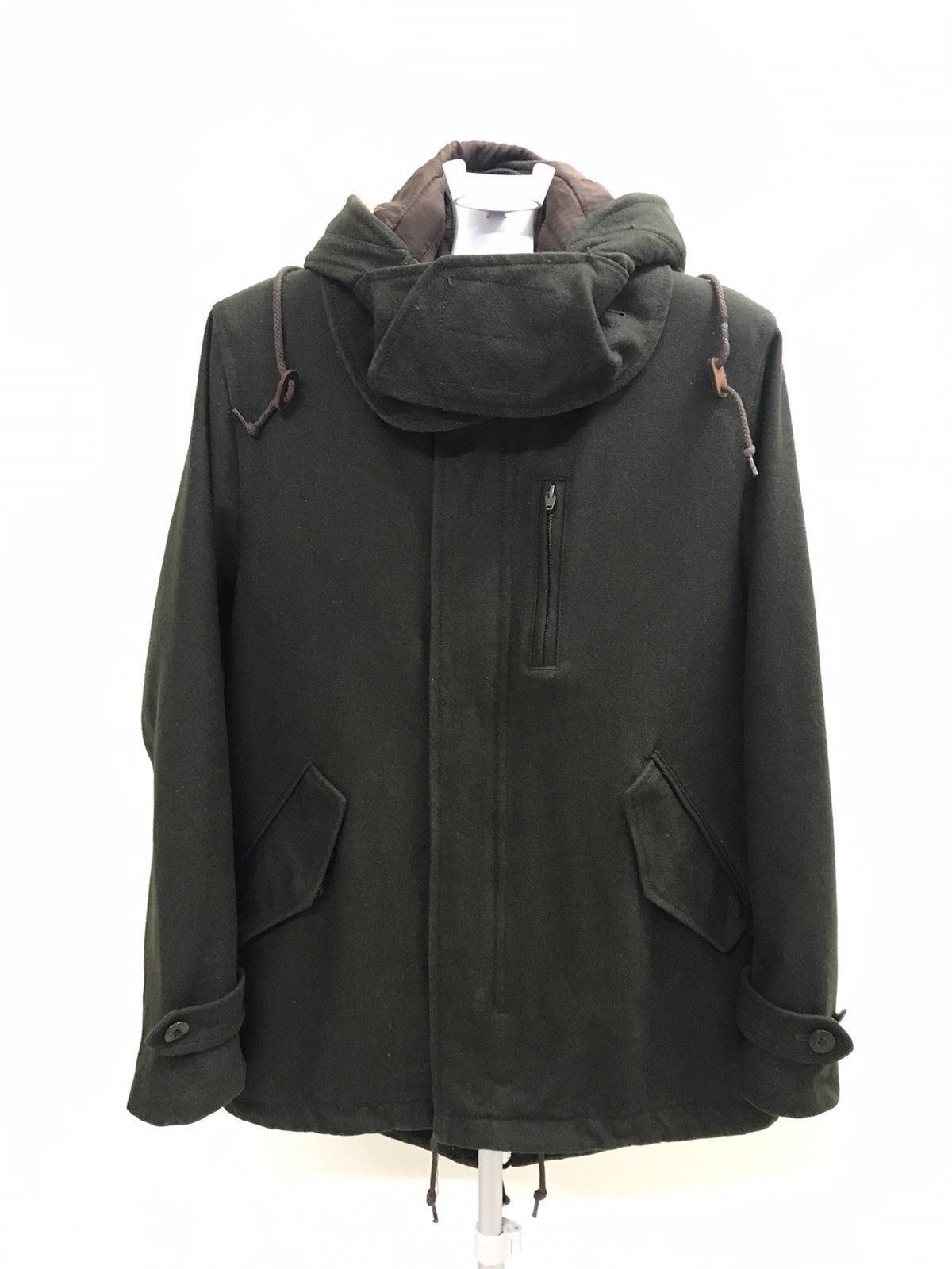 Beams Plus × Japanese Brand × Vintage Vintage Beams Wool Jacket Fur Parka Jacket Size US M / EU 48-50 / 2 - 2 Thumbnail