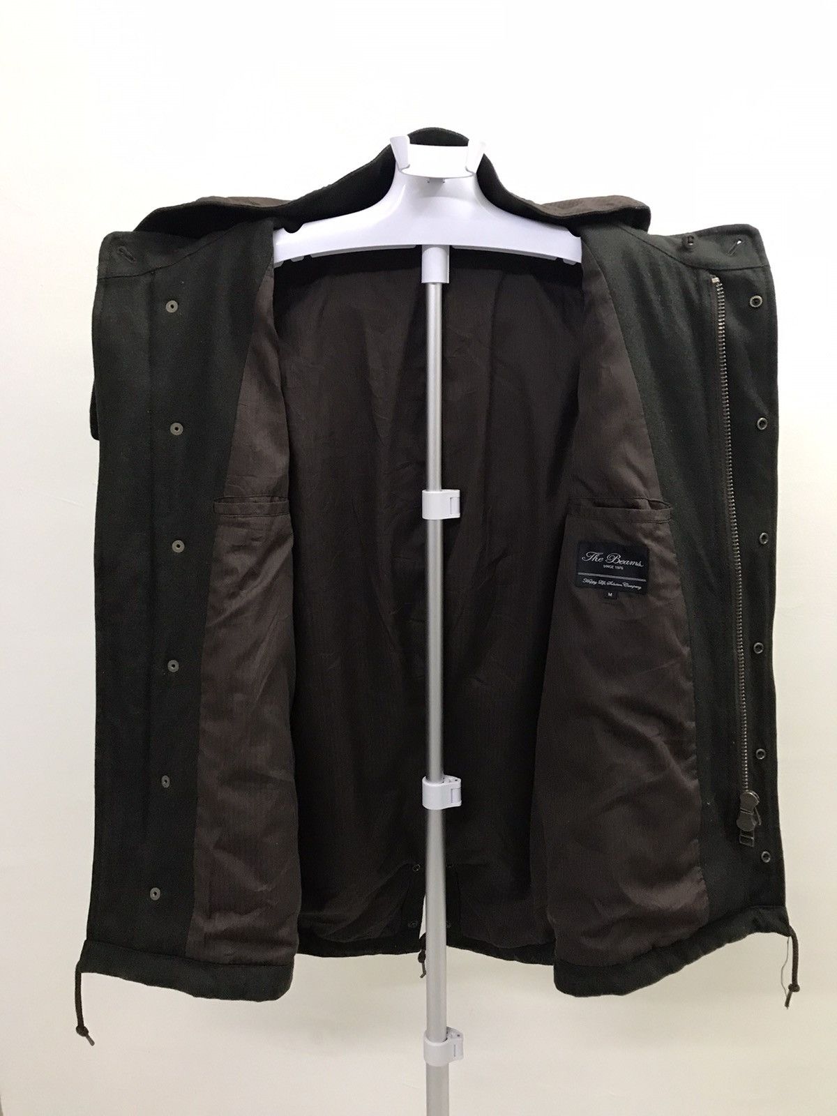 Beams Plus × Japanese Brand × Vintage Vintage Beams Wool Jacket Fur Parka Jacket Size US M / EU 48-50 / 2 - 3 Thumbnail