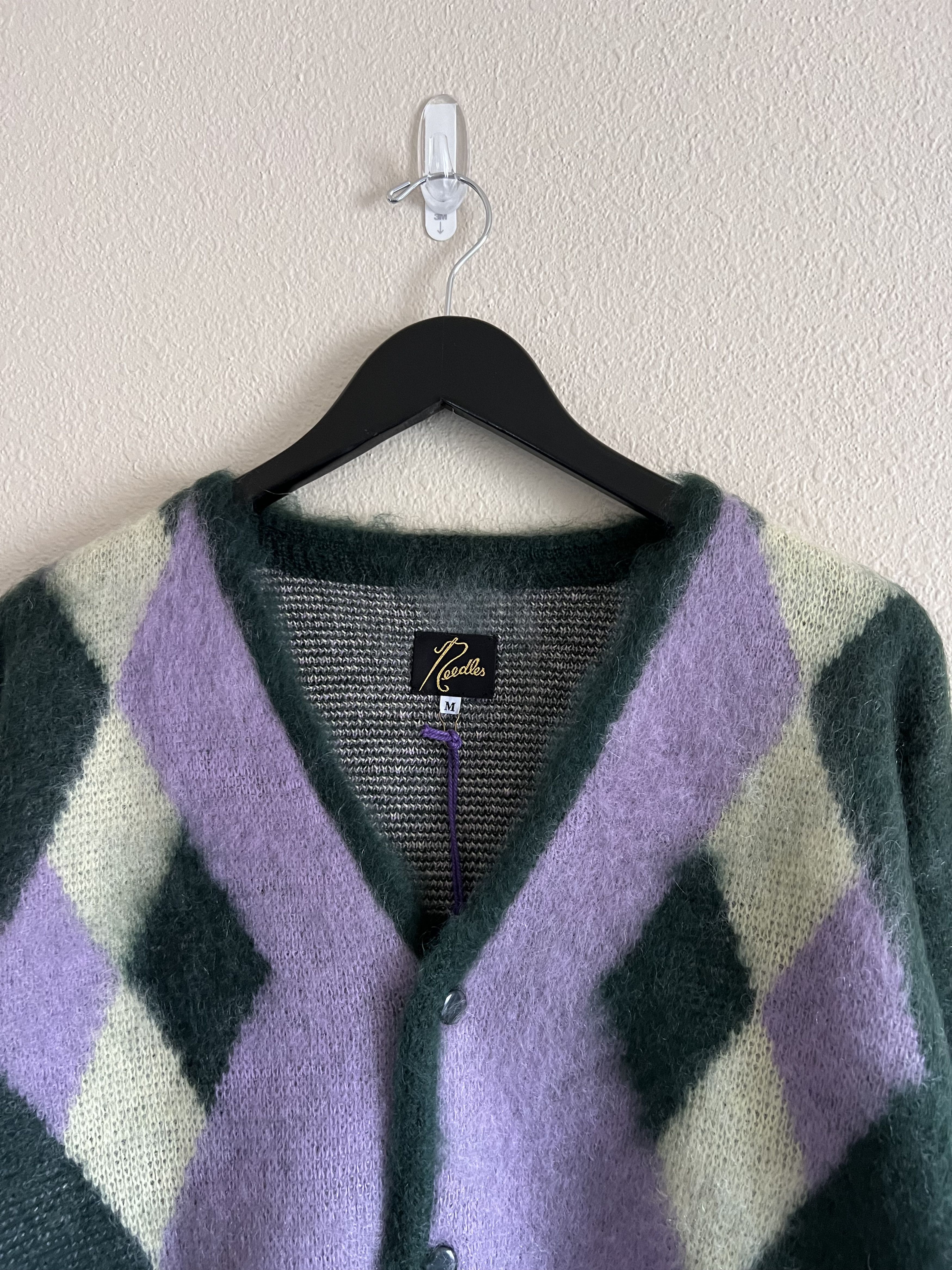 Needles Needles Mohair Diamond Cardigan in Green Size US M / EU 48-50 / 2 - 2 Thumbnail