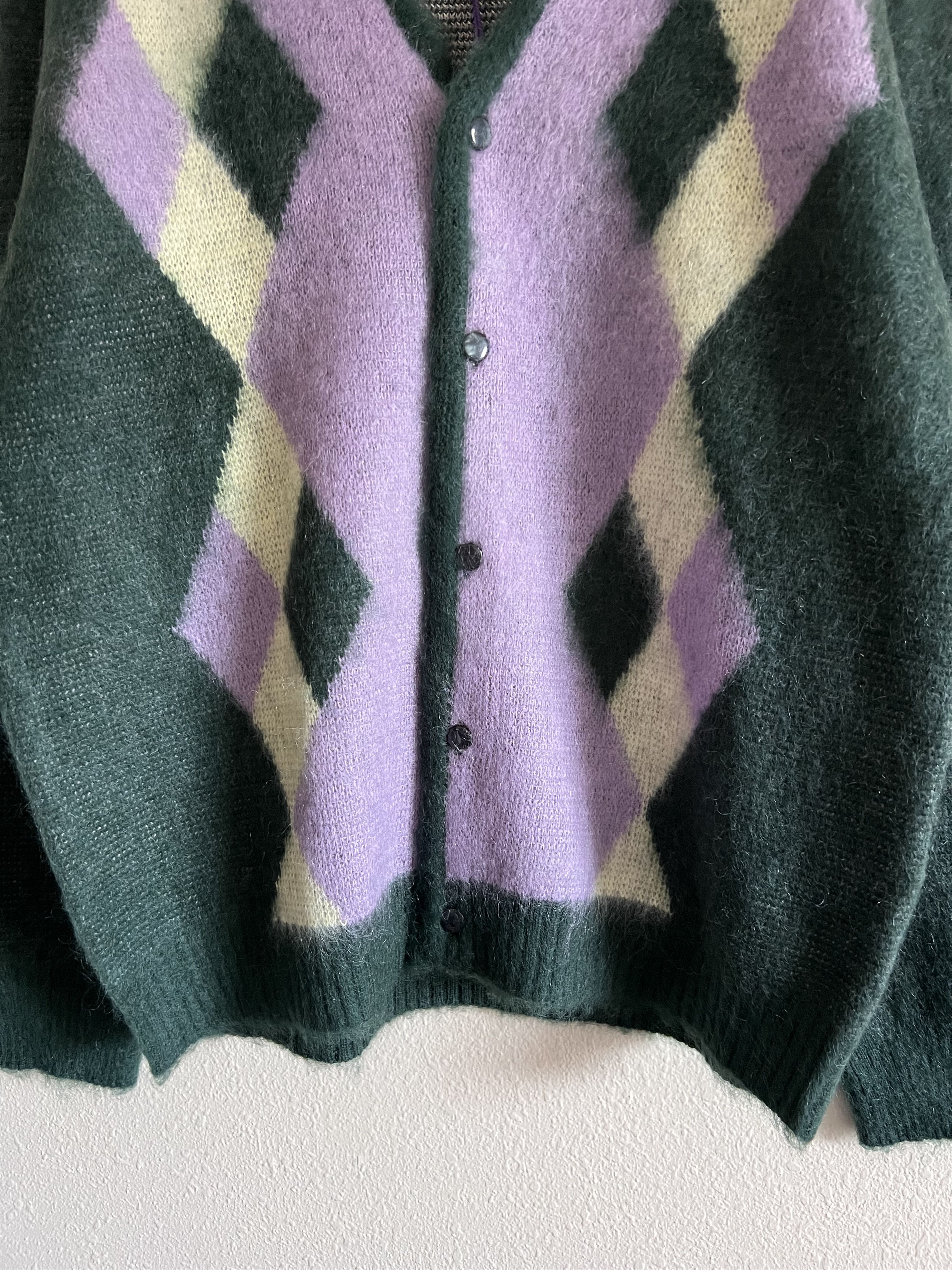 Needles Needles Mohair Diamond Cardigan in Green Size US M / EU 48-50 / 2 - 3 Thumbnail