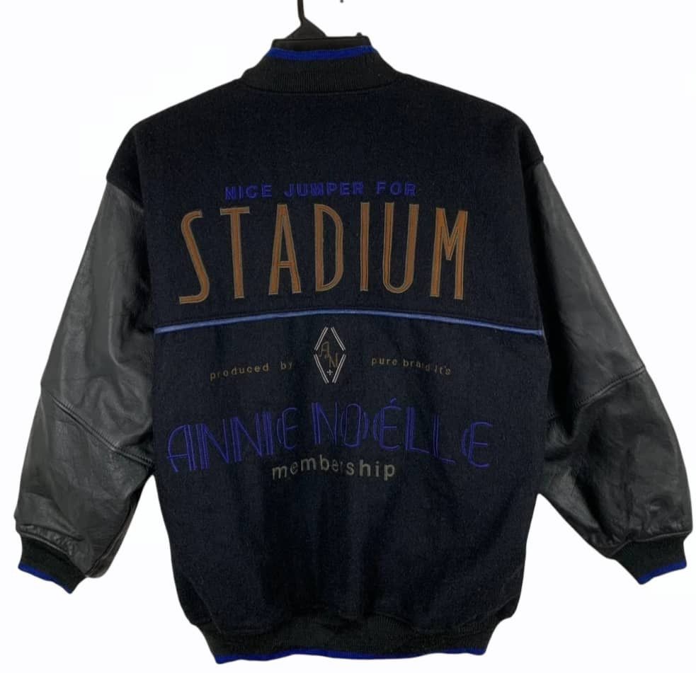Annie Noelle Nice Jumper For Stadium Leather Varsity Jacket