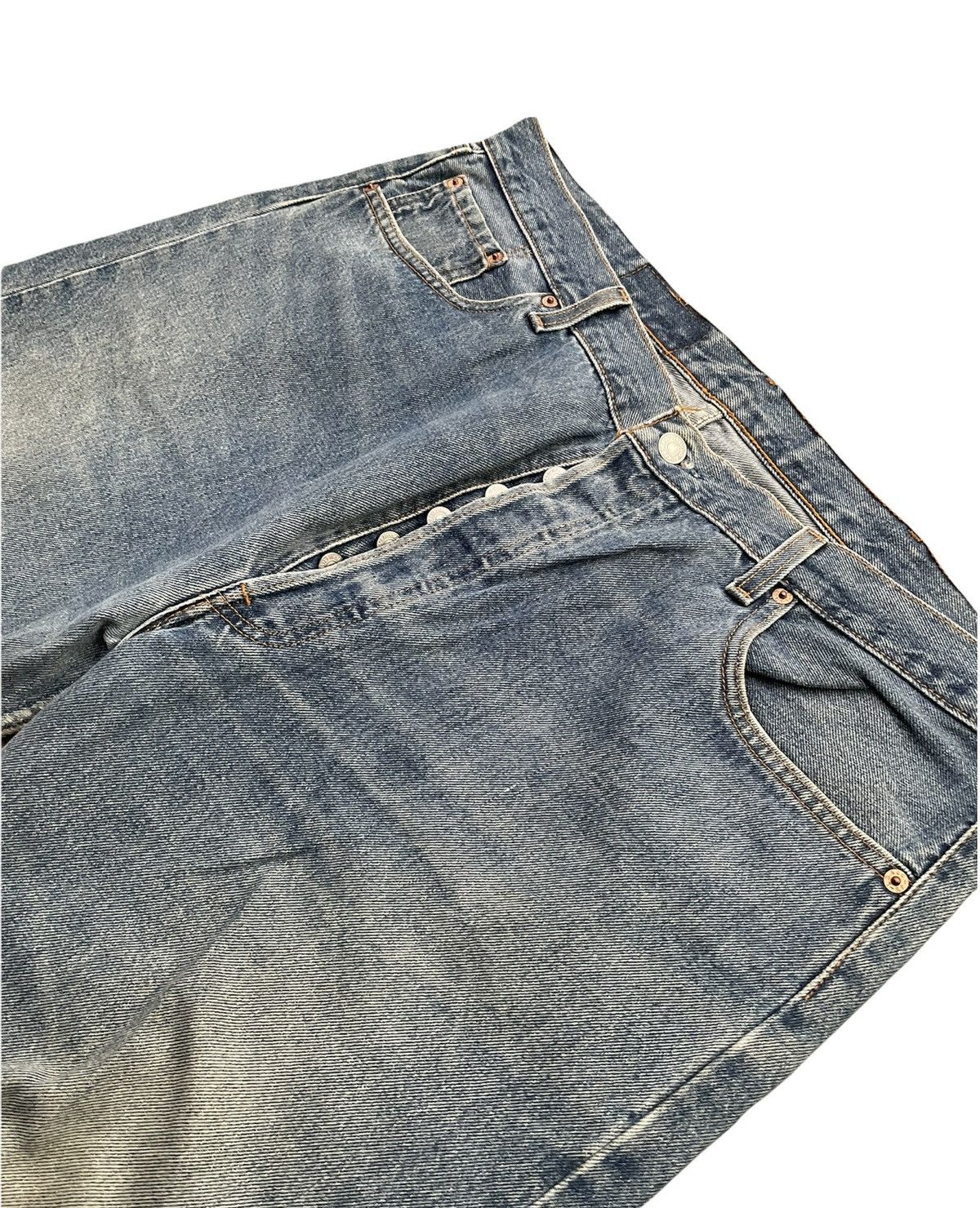 Levi's Vintage Levis 501 USA 1997 Aging Wash Denim Size US 40 / EU 56 - 4 Thumbnail