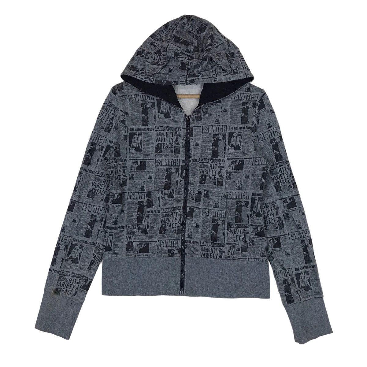 Fleur and Parfum Overprint Magazine Art Hoodie Jacket