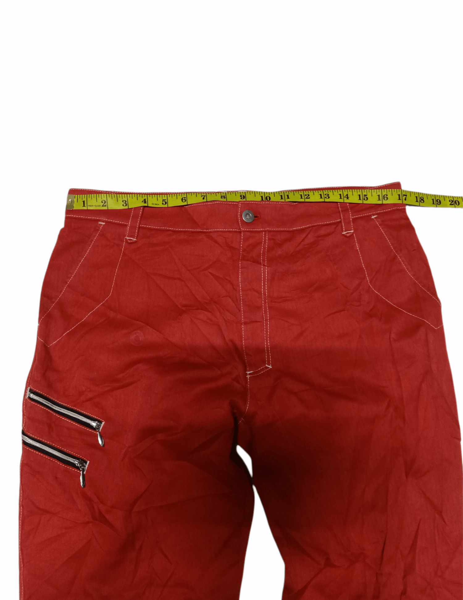Japanese Brand Unbrand Red Pocket Zipper Pants Size US 34 / EU 50 - 10 Thumbnail
