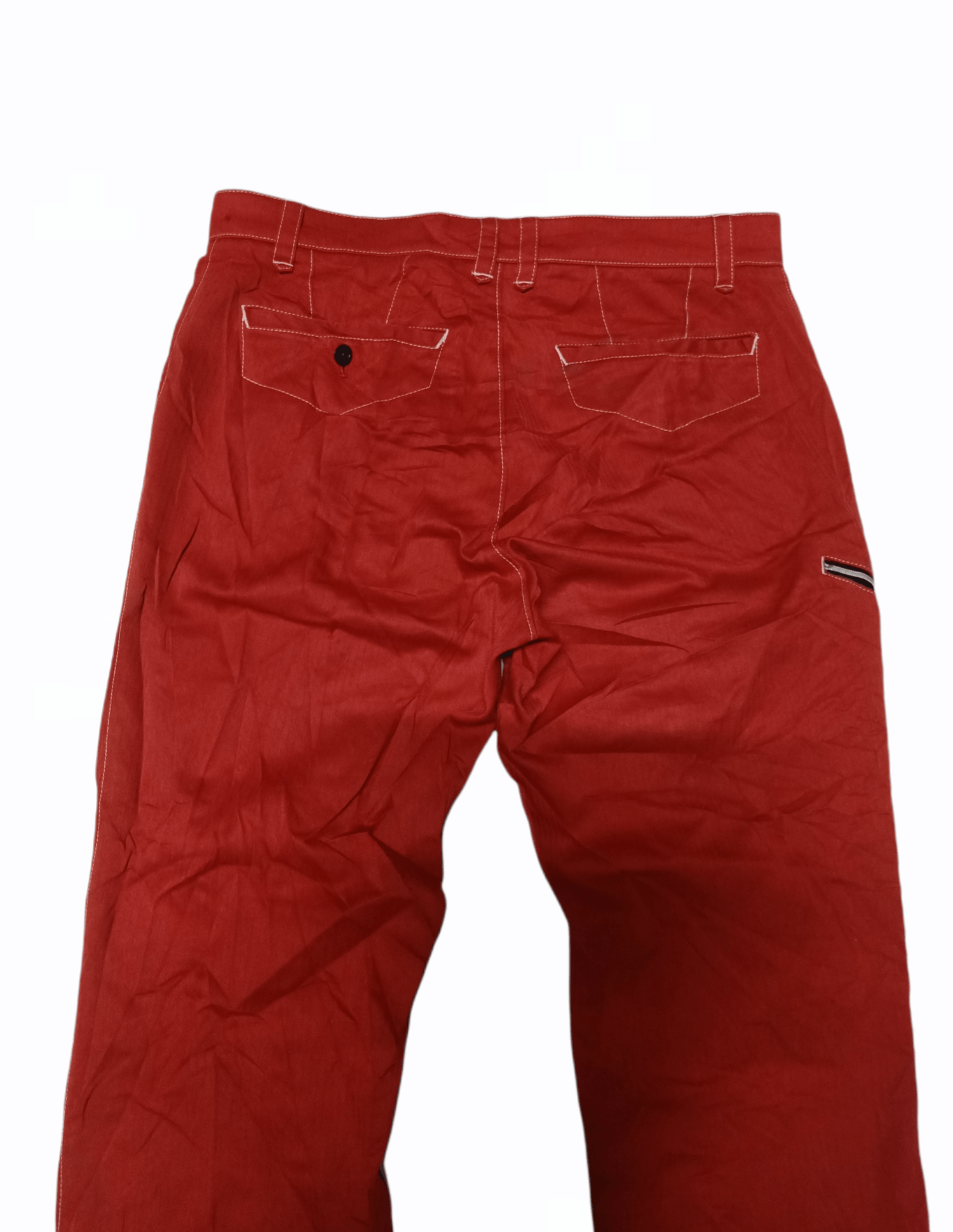Japanese Brand Unbrand Red Pocket Zipper Pants Size US 34 / EU 50 - 8 Thumbnail