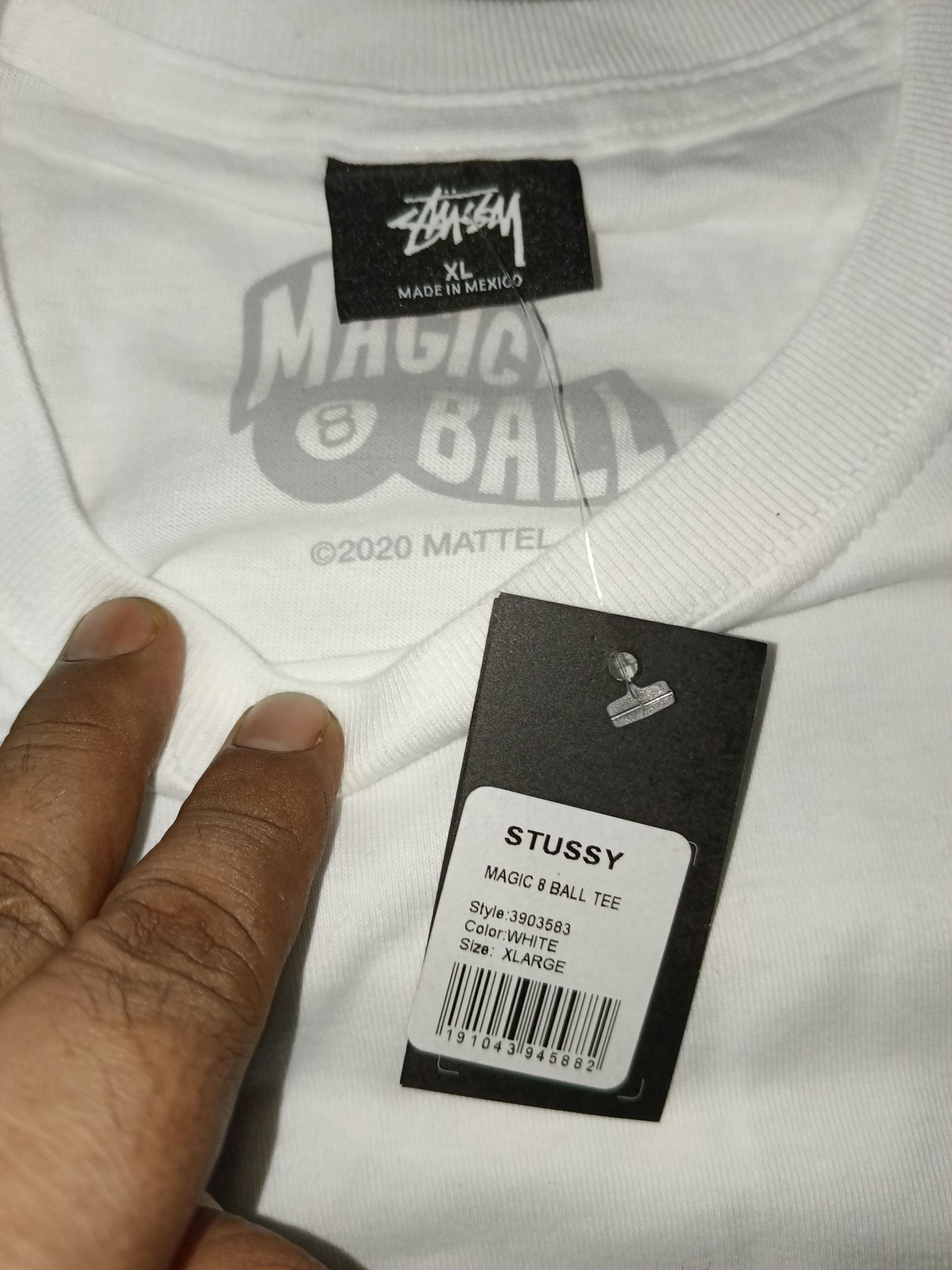 Hypebeast × Stussy Rare Stussy X Mattel Magic 8 Ball Tee Size US XL / EU 56 / 4 - 4 Thumbnail