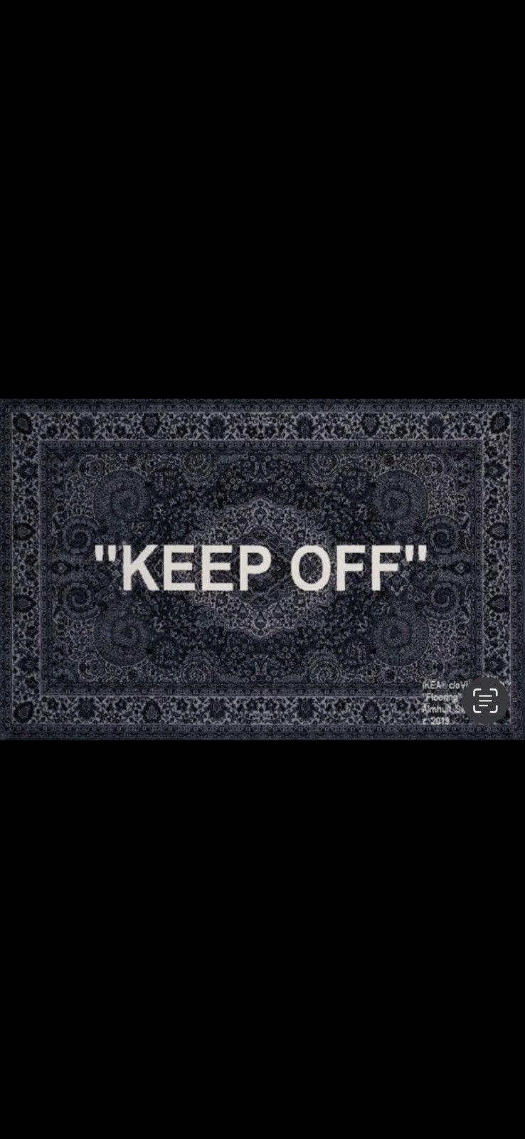 Virgil Abloh X IKEA “Keep Off” Rug (OFF-WHITE)