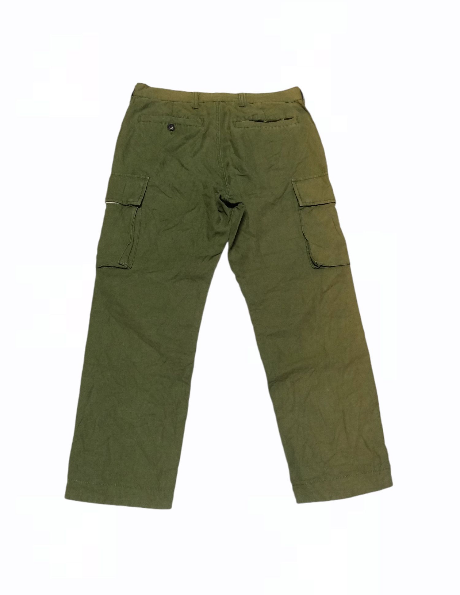 Japanese Brand The Shop TK Olive Green Cargo Pants Size 31 Size US 31 - 2 Thumbnail