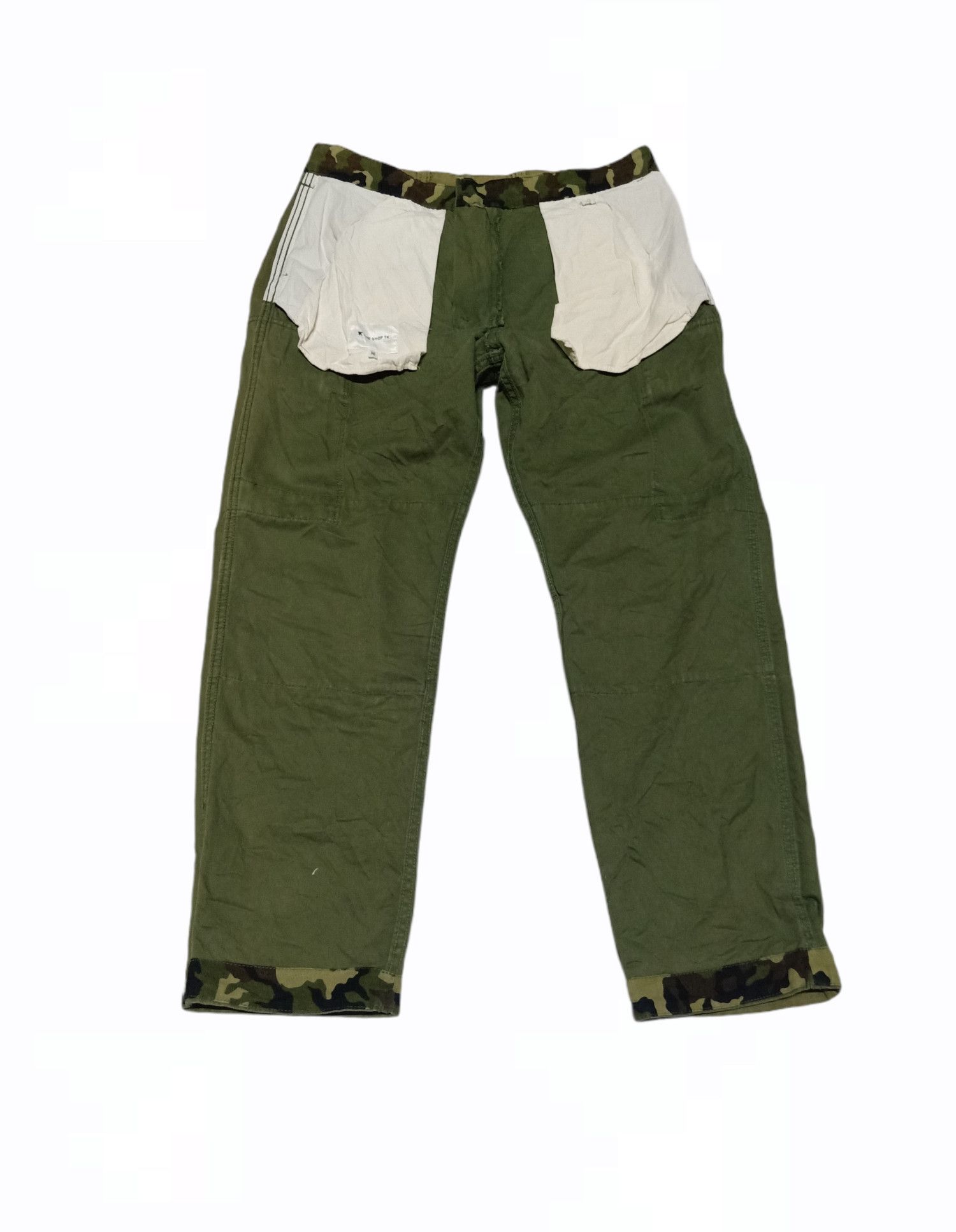 Japanese Brand The Shop TK Olive Green Cargo Pants Size 31 Size US 31 - 11 Thumbnail