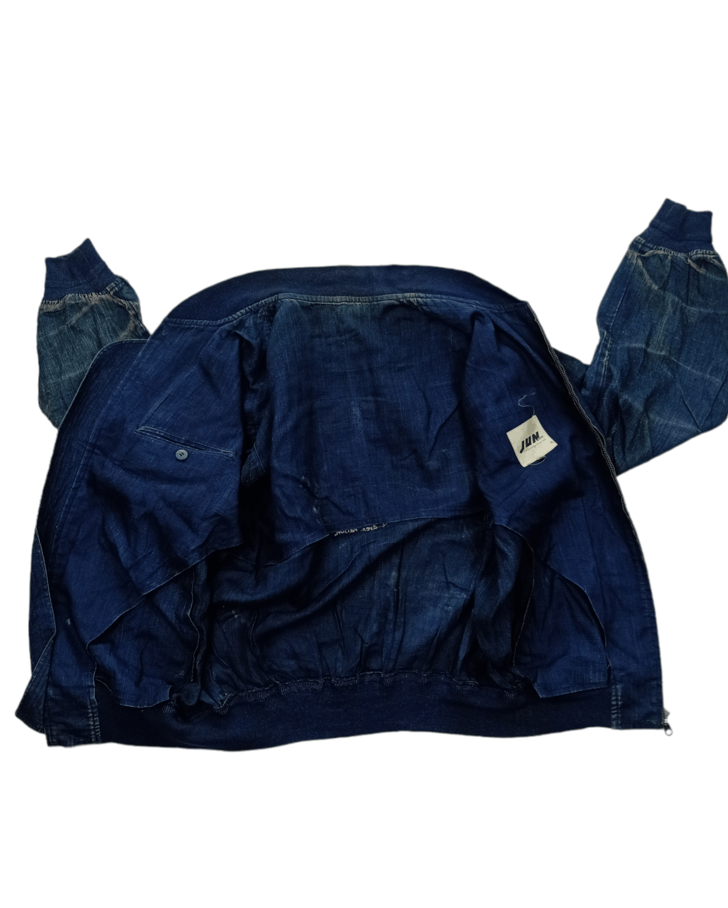 Japanese Brand × Jun Takahashi 💥RARE💥Vintage Sign Jun Men Denim Bomber Jacket Size M Size US M / EU 48-50 / 2 - 10 Thumbnail