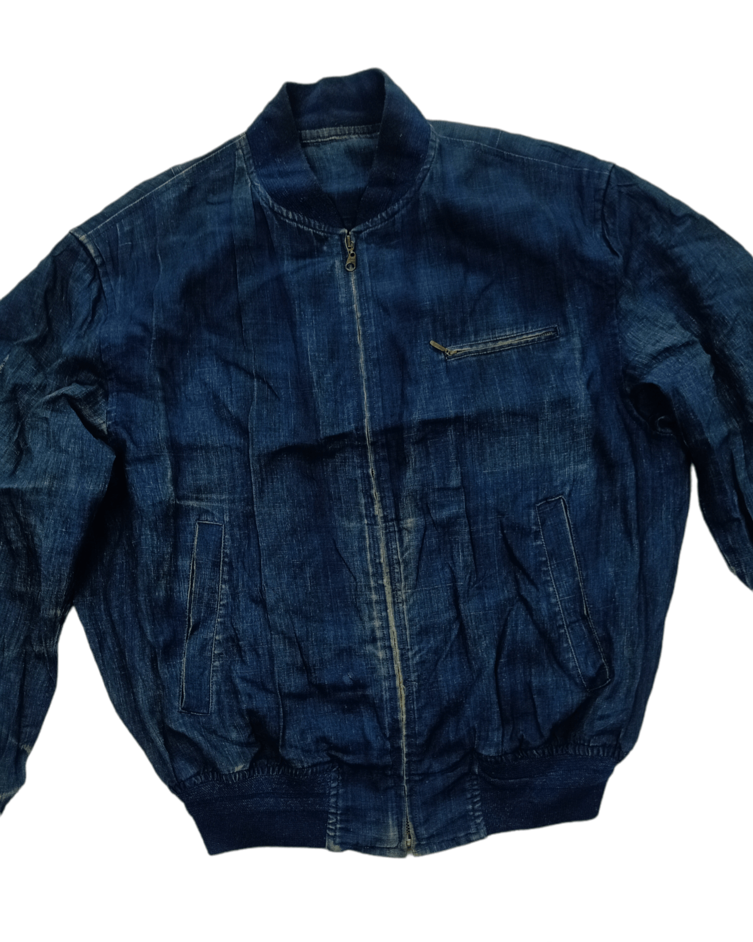 Japanese Brand × Jun Takahashi 💥RARE💥Vintage Sign Jun Men Denim Bomber Jacket Size M Size US M / EU 48-50 / 2 - 6 Thumbnail
