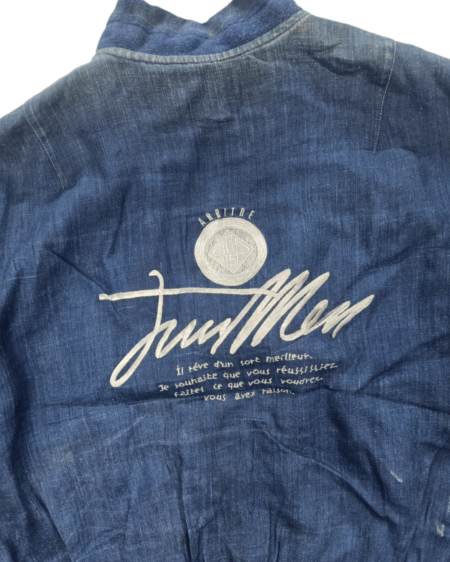 Japanese Brand × Jun Takahashi 💥RARE💥Vintage Sign Jun Men Denim Bomber Jacket Size M Size US M / EU 48-50 / 2 - 9 Thumbnail