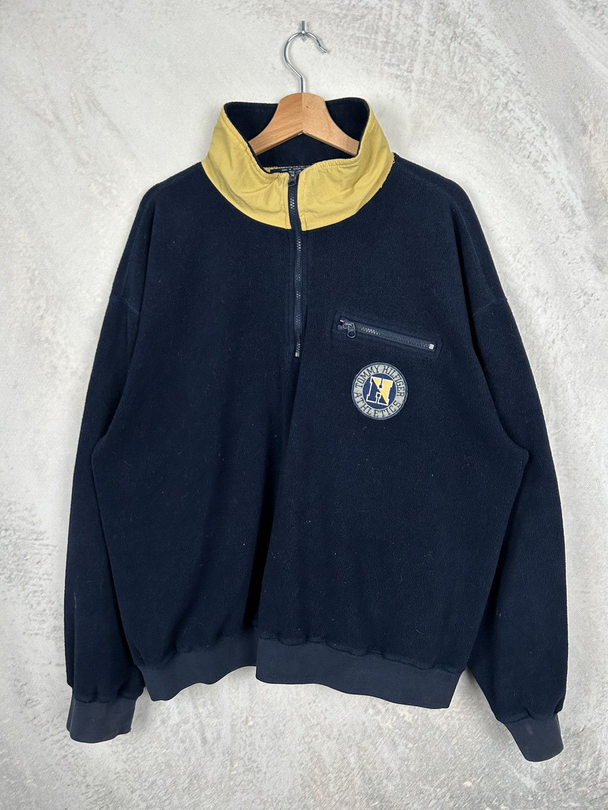 Tommy Hilfiger Vintage Fleece Tommy Hilfiger Half Zip Sweatshirt 90s Size US L / EU 52-54 / 3 - 2 Thumbnail