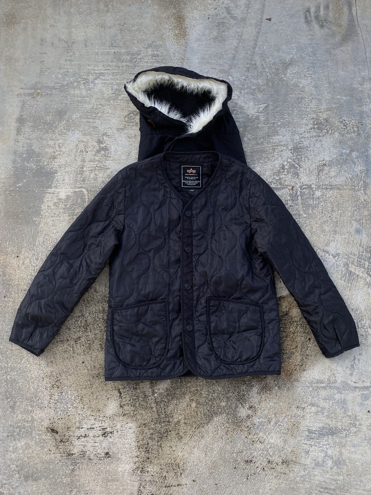 Alpha Industries VINTAGE ALPHA INDUSTRIES PUNK GORPCORE RAVE PARKA REMOVABLE Size US L / EU 52-54 / 3 - 5 Thumbnail