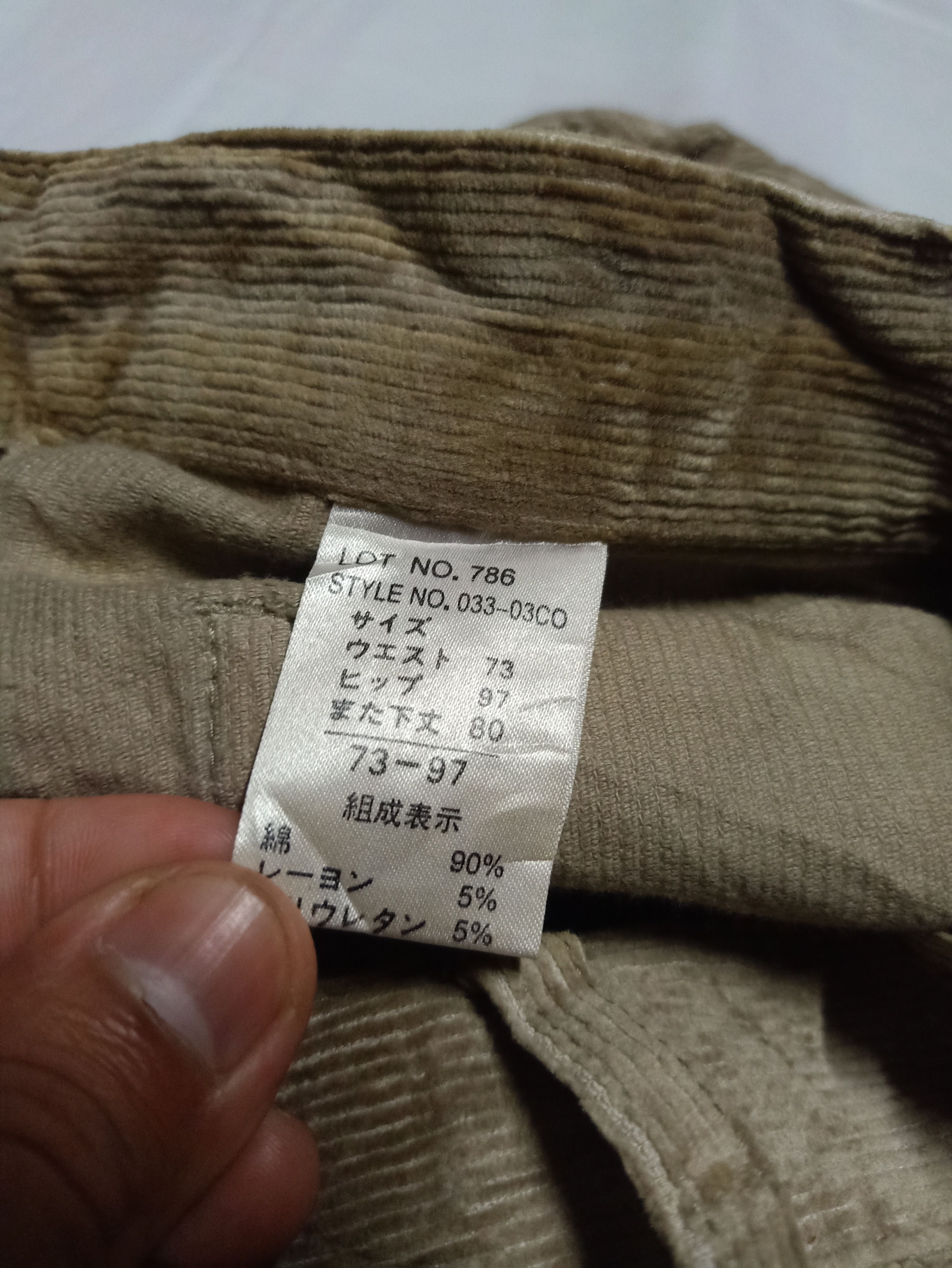 Japanese Brand Livre Claire Bell Bottom Corduroy Pants Size 31 Size US 31 - 4 Thumbnail