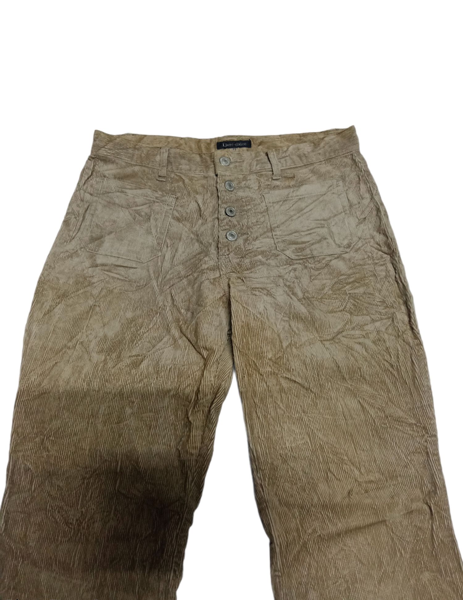 Japanese Brand Livre Claire Bell Bottom Corduroy Pants Size 31 Size US 31 - 7 Thumbnail