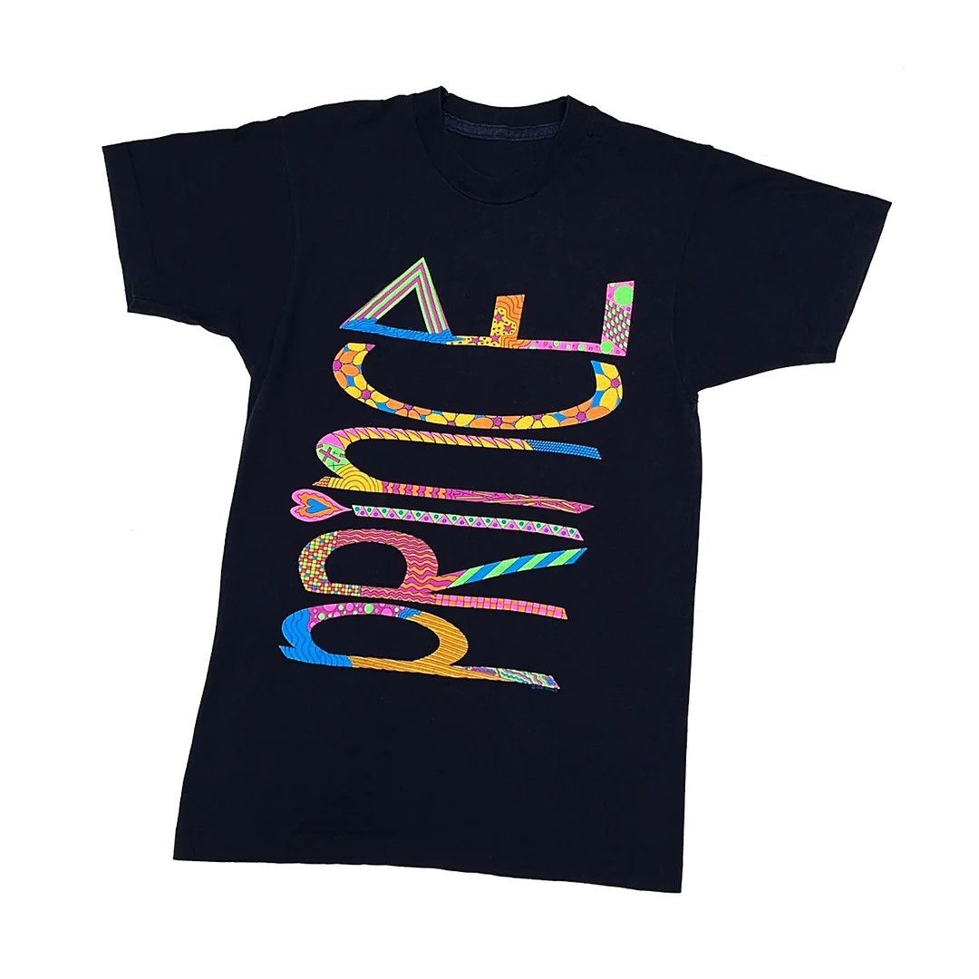 Prince World Tour 2011 Tシャツ フェード ナス紺 Prince × Vintage 2011 Prince 