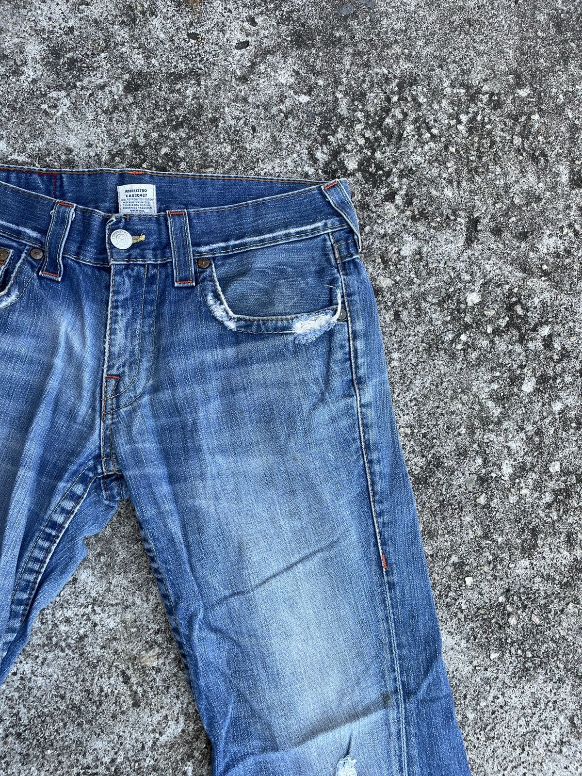 True Religion Flare Jeans True Religion Distressed Boot Cut Size US 32 / EU 48 - 4 Thumbnail