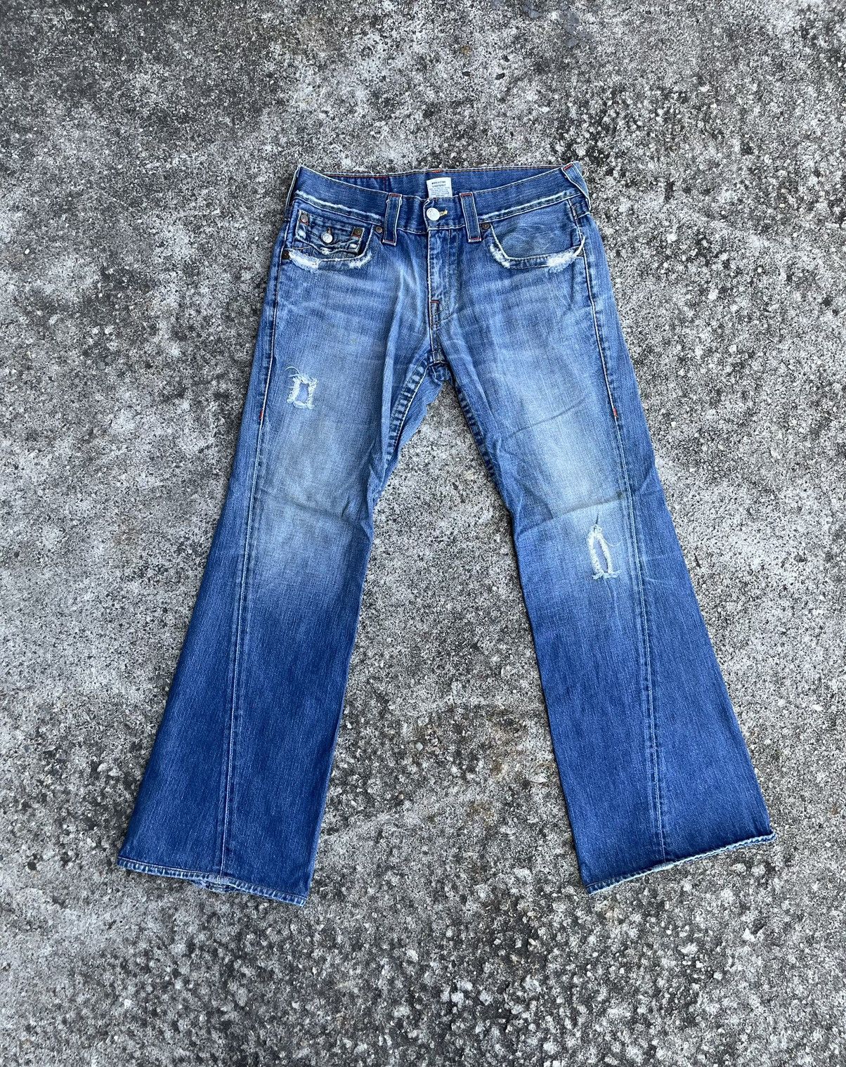 True Religion Flare Jeans True Religion Distressed Boot Cut Size US 32 / EU 48 - 1 Thumbnail